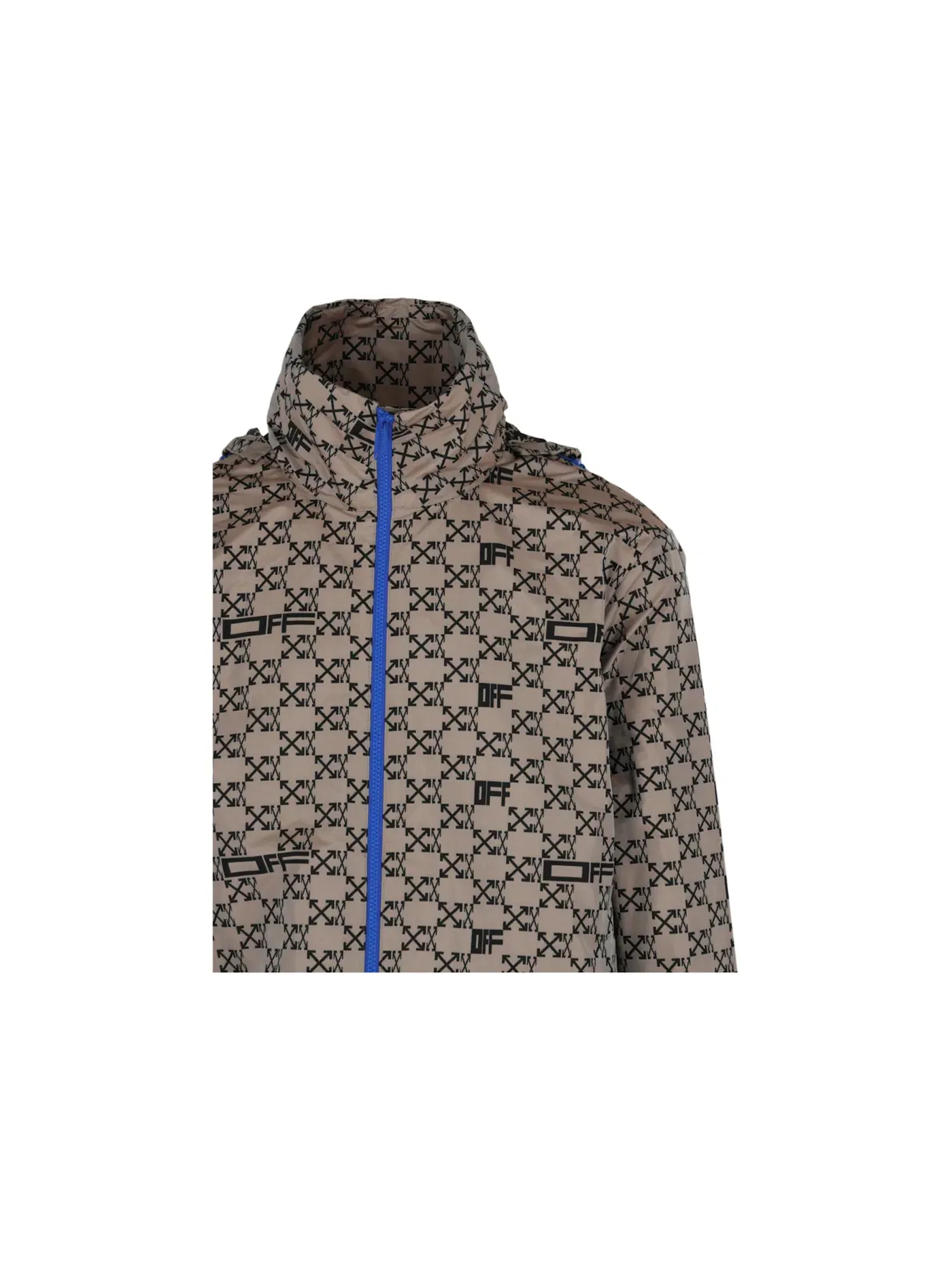 Мужская ветровка с принтом Monogram Allover OFF-WHITE — изображение 3 из 3, коричневый