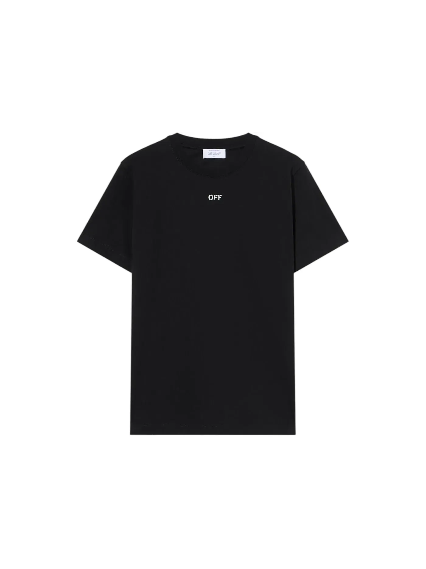 Мужская футболка с принтом Newspaper Arrow Slim Logo OFF-WHITE — изображение 1 из 2, черный/белый