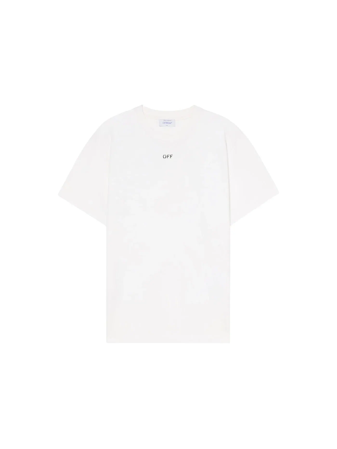 Мужская футболка с принтом Newspaper Arrow Slim Logo OFF-WHITE — изображение 1 из 1, белый/черный
