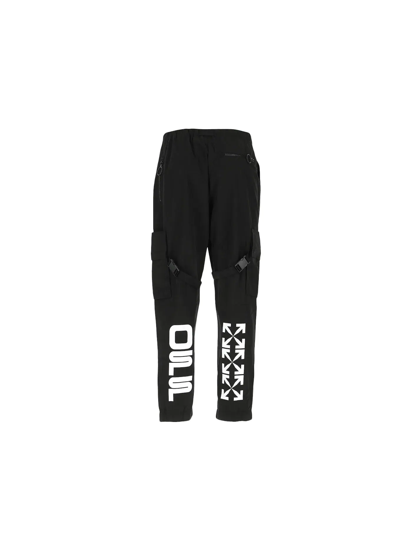 Мужские брюки из нейлона OFF-WHITE — изображение 2 из 3, черный/белый