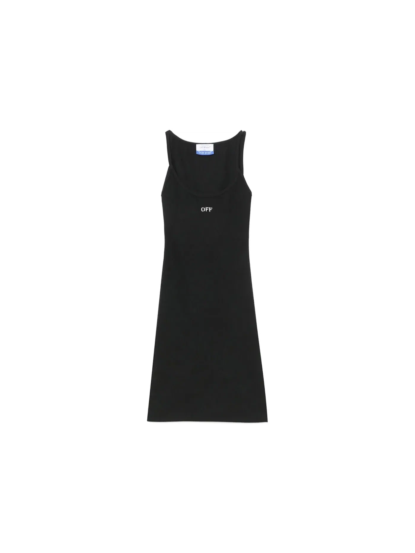 Женское платье без рукавов Off Stamp Rib Basic Tank Dress OFF-WHITE — изображение 1 из 1, черный/белый