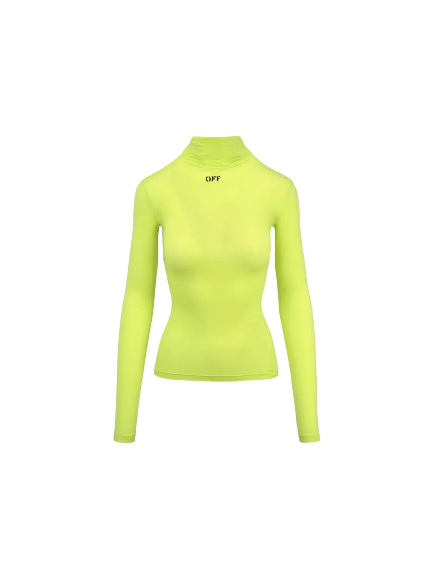 Женский свитер с длинным рукавом Off Stamp Sec Skin Long Sleeve Turtleneck OFF-WHITE — изображение 1 из 3, зеленый