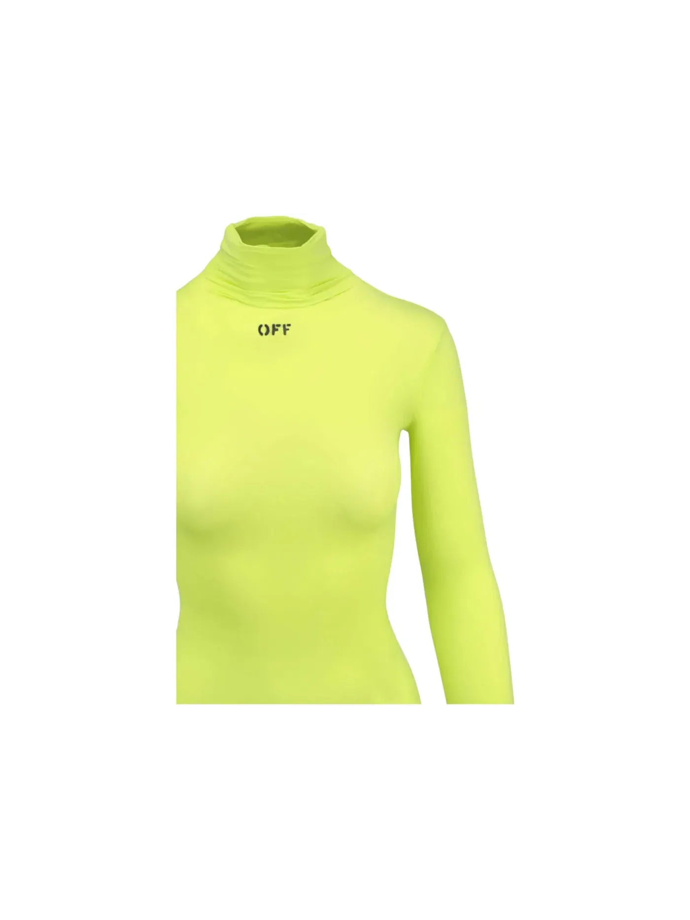 Женский свитер с длинным рукавом Off Stamp Sec Skin Long Sleeve Turtleneck OFF-WHITE — изображение 3 из 3, зеленый