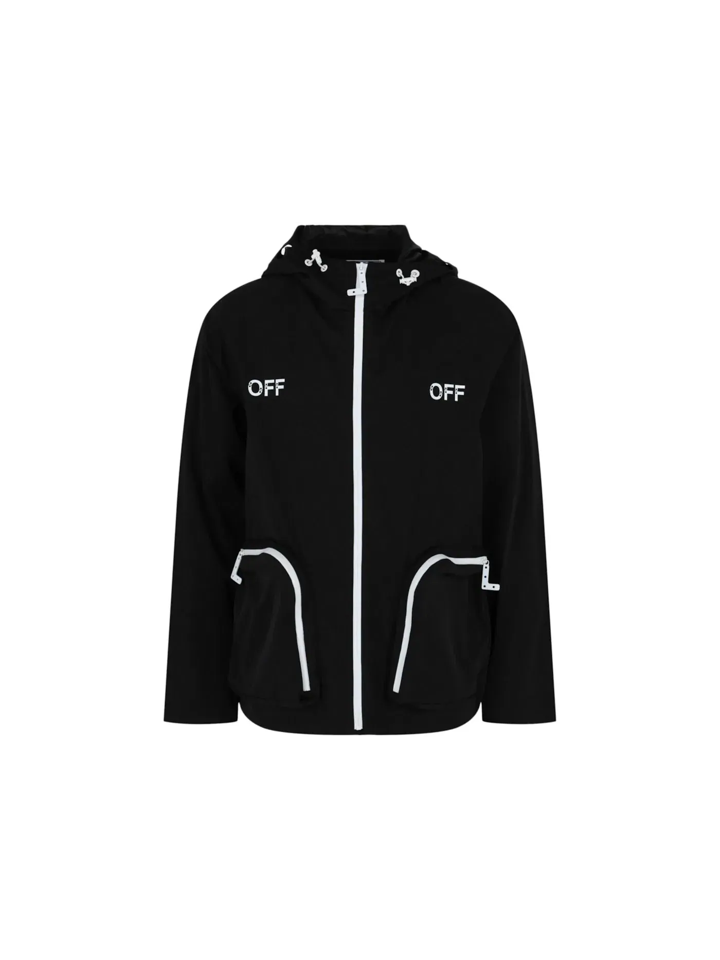 Мужская ветровка с принтом OFF-WHITE — изображение 1 из 3, черный