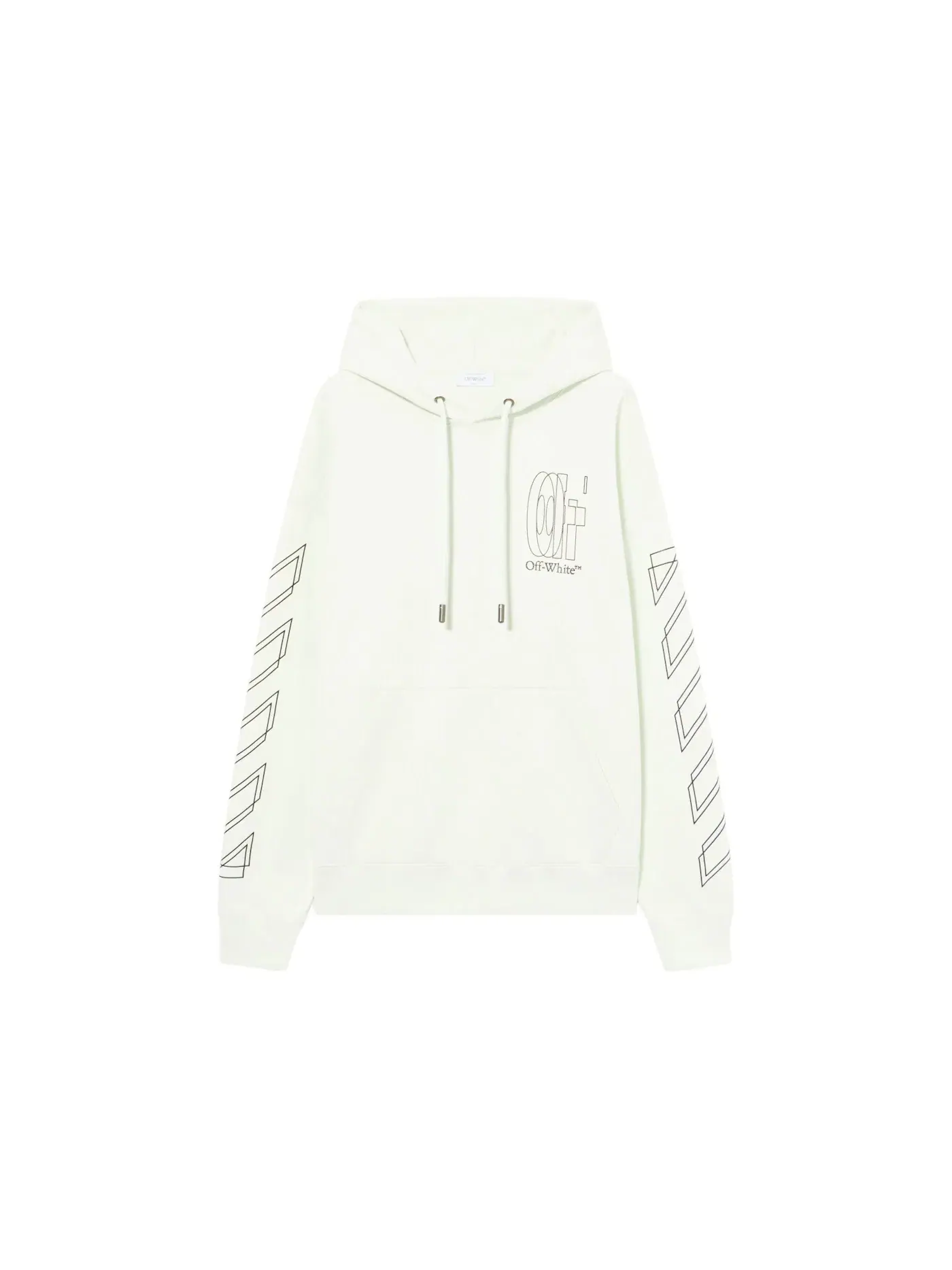 Мужская худи с принтом Outline Double Arrow OFF-WHITE, Bluewash — изображение 1 из 1