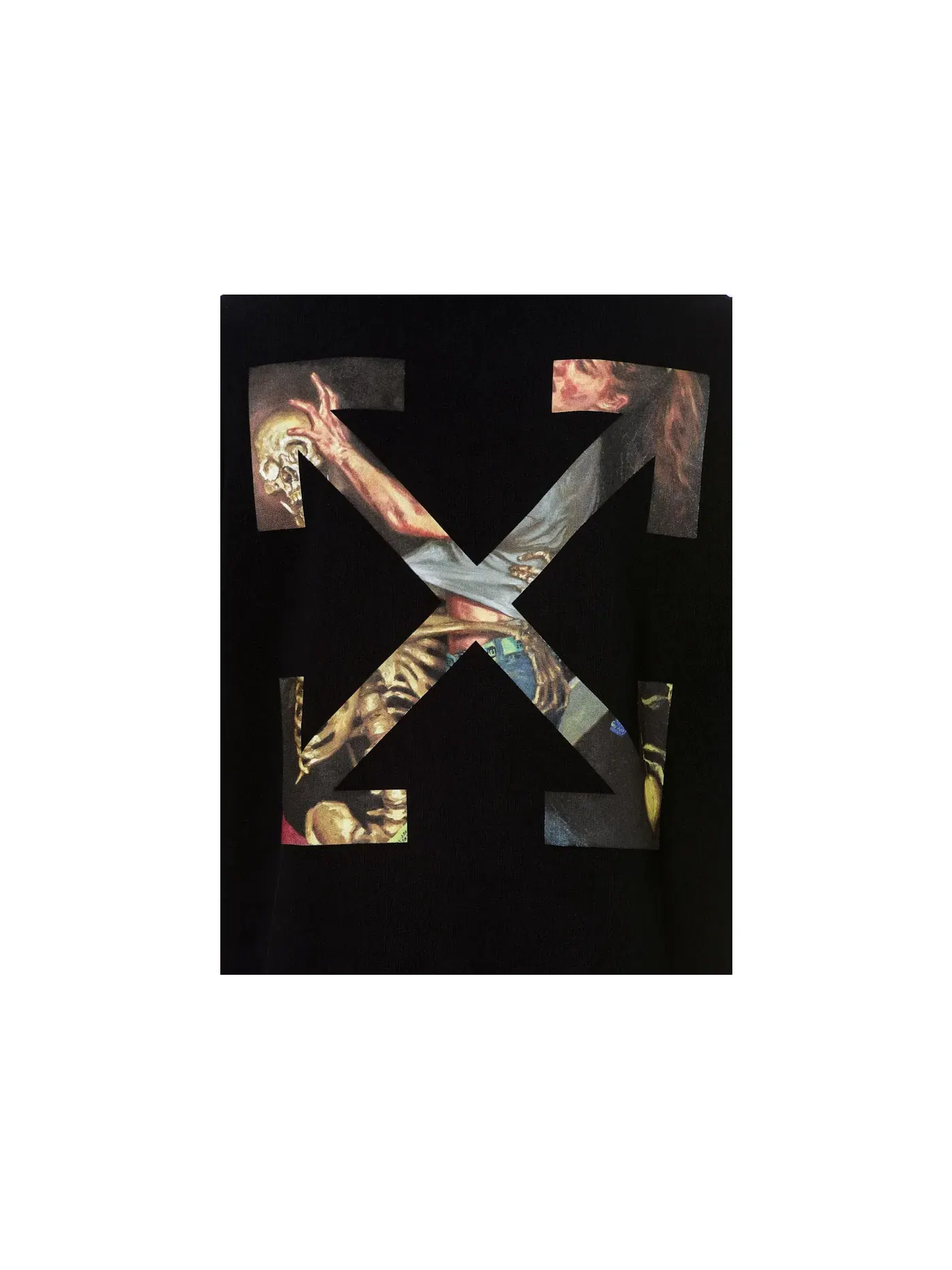 Мужской худи свободного кроя со стрелой-принтом OFF-WHITE — изображение 2 из 2, черный/белый