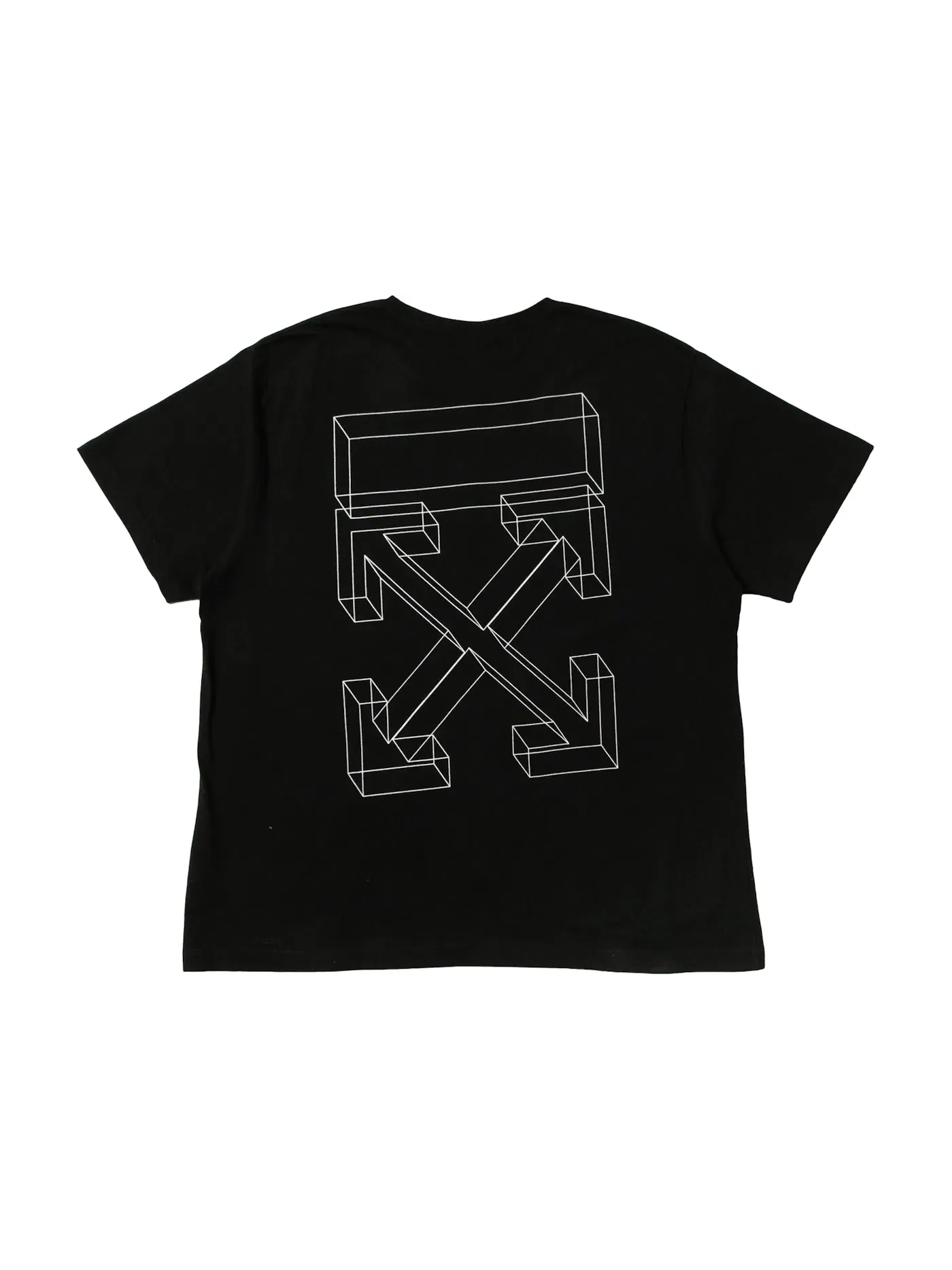 Мужская футболка оверсайз с принтом T-shirt OFF-WHITE — изображение 2 из 3, черный/белый