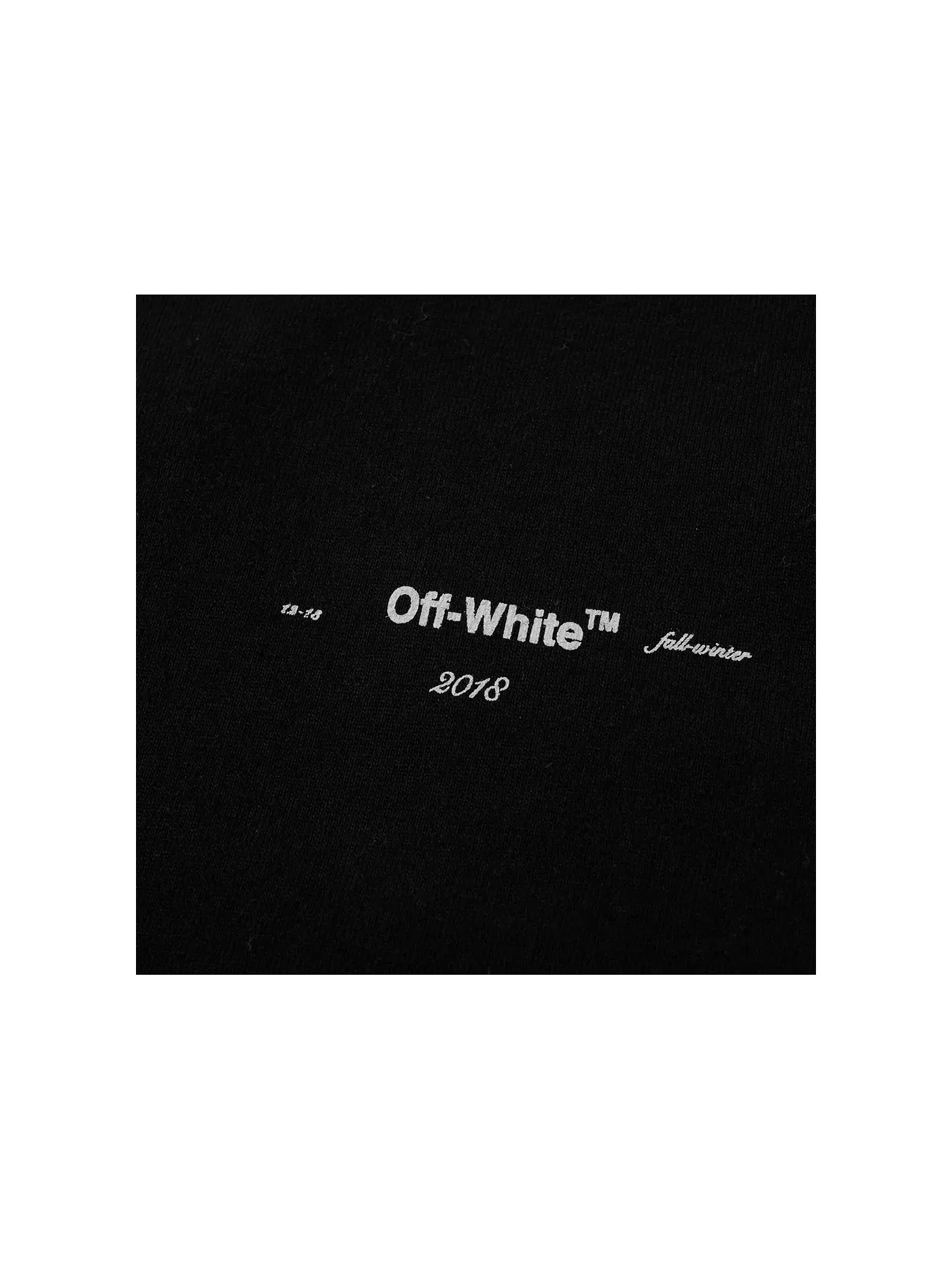 Мужская футболка оверсайз с принтом T-shirt OFF-WHITE — изображение 3 из 3, черный/белый