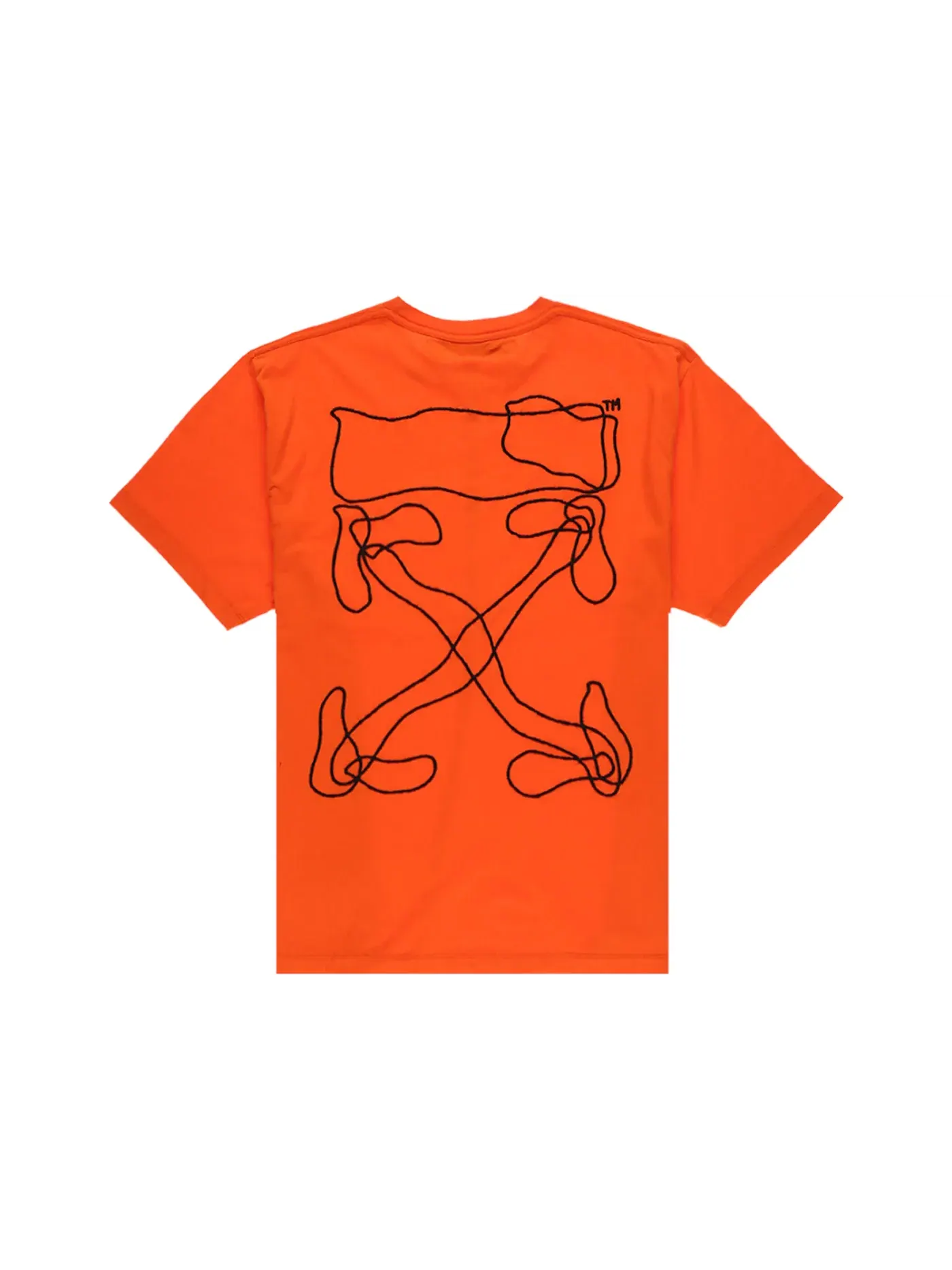 Мужская футболка с вышивкой OFF-WHITE Oversized Abstract Arrows Embroidered T-Shirt — изображение 2 из 3, оранжевый черный