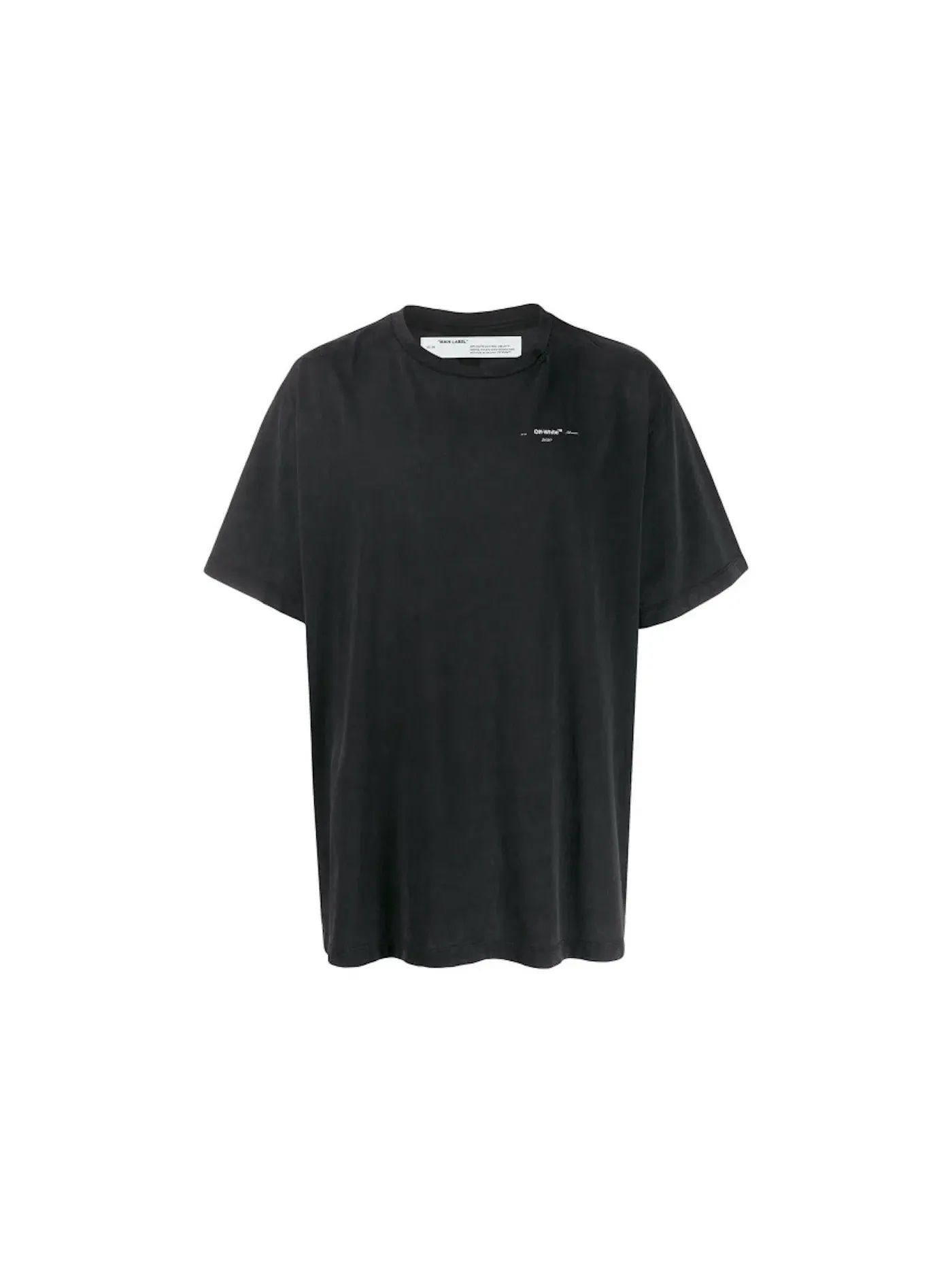 Мужская футболка с вышивкой OFF-WHITE — изображение 1 из 2, черный/белый