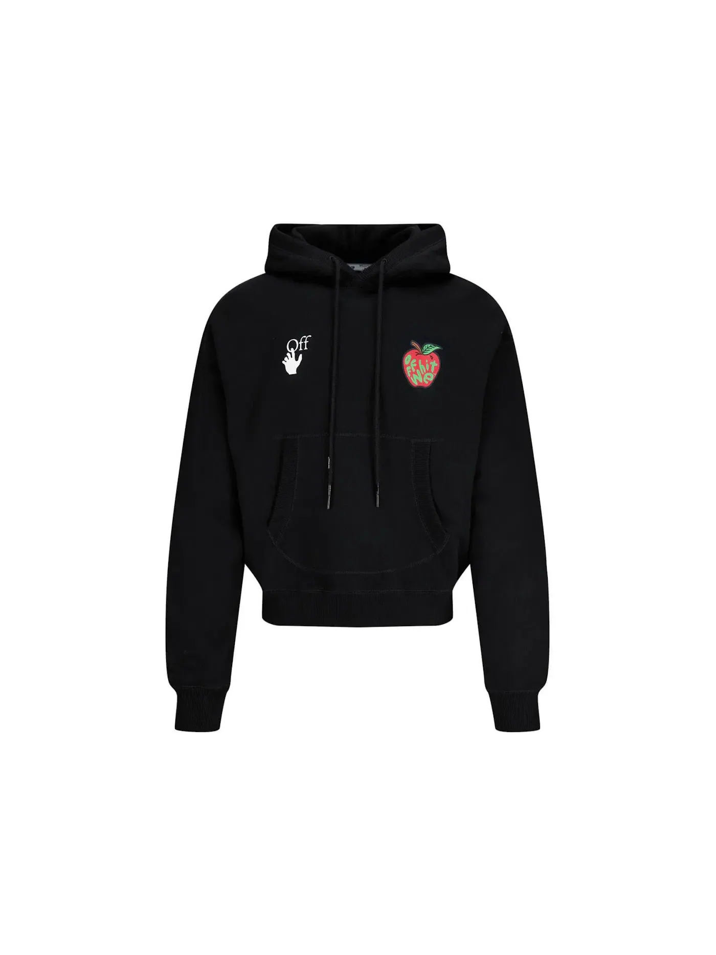 Мужская худи Oversized Apple Print Arrow OFF-WHITE — изображение 1 из 2, черный