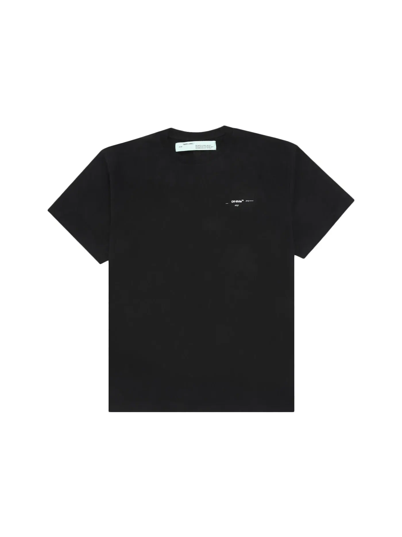 Мужская футболка оверсайз с принтом OFF-WHITE — изображение 1 из 2, черный/мульти