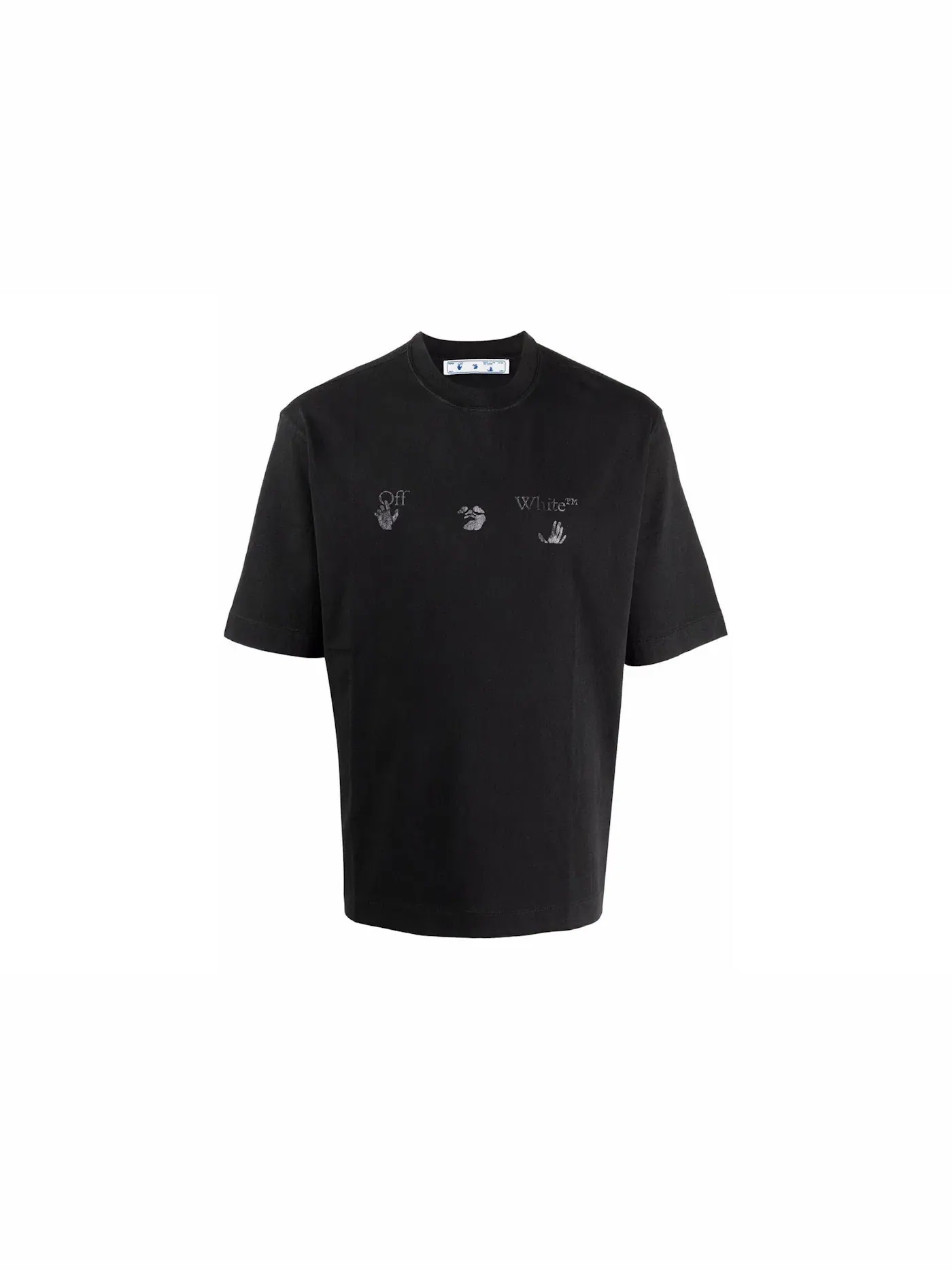 Мужская футболка оверсайз с принтом Drowning Logo OFF-WHITE — изображение 1 из 1, черный