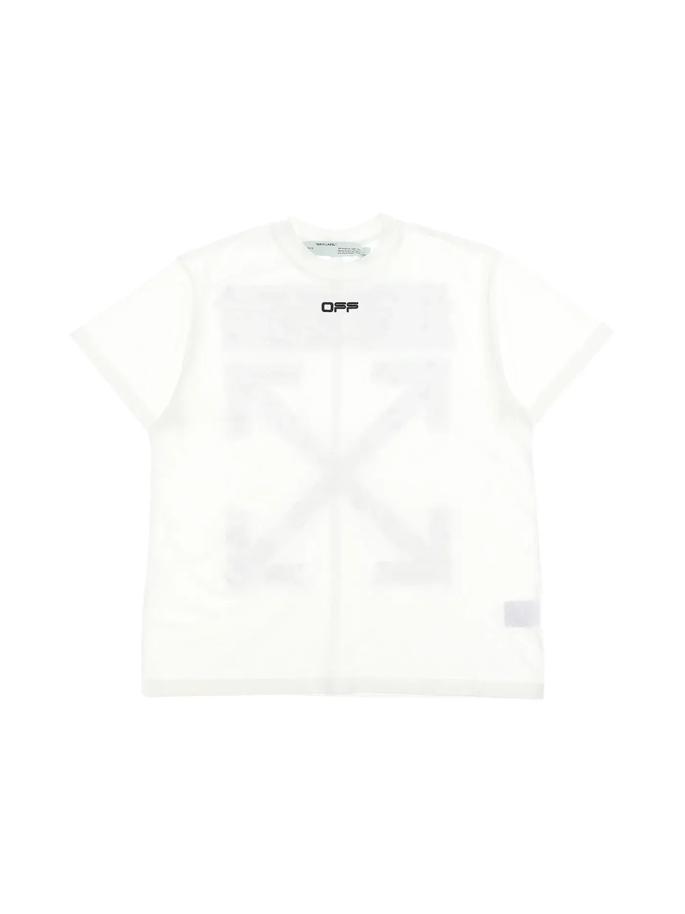 Мужская футболка свободного кроя с принтом OFF-WHITE — изображение 1 из 2, белый