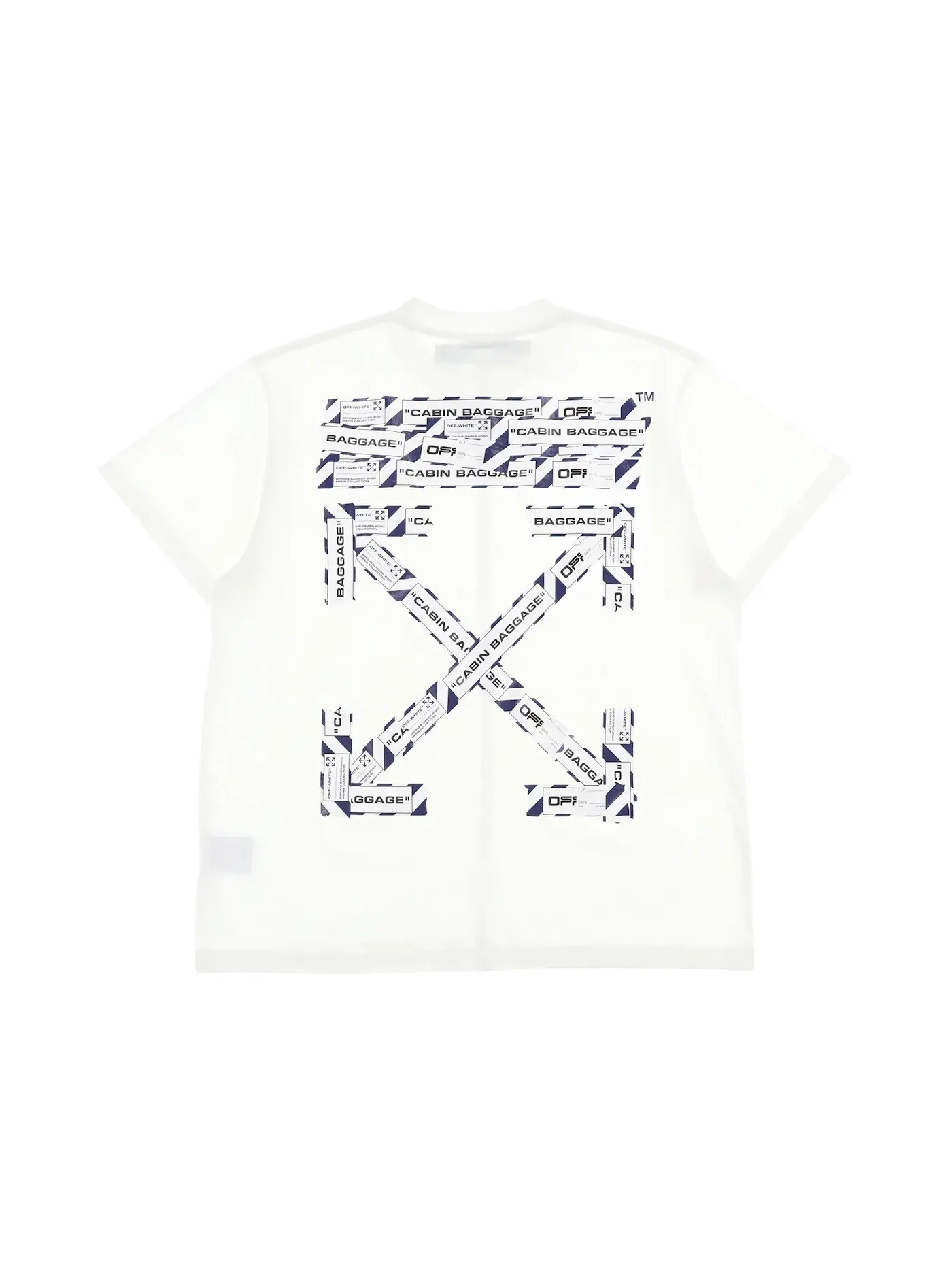 Мужская футболка свободного кроя с принтом OFF-WHITE — изображение 2 из 2, белый