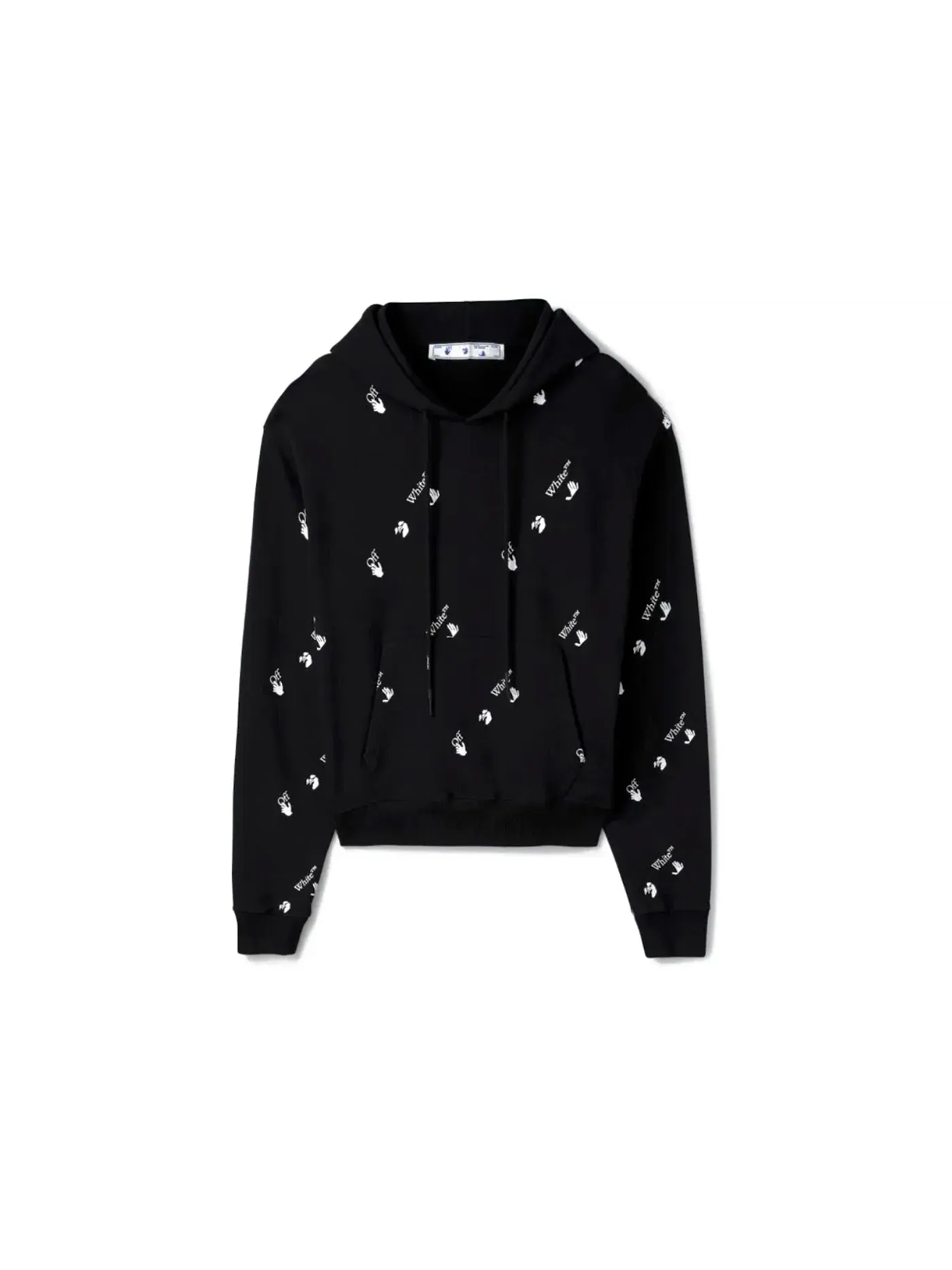 Мужской худи свободного кроя с принтом Oversized Fit Allover Logo OFF-WHITE — изображение 1 из 1, черный
