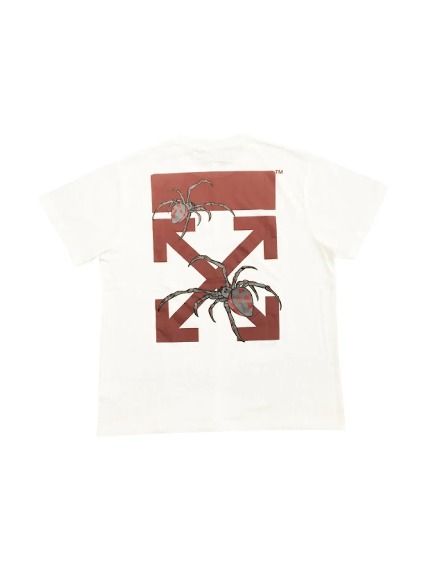 Мужская футболка свободного кроя с принтом Arachno Arrows OFF-WHITE — изображение 2 из 3, белый