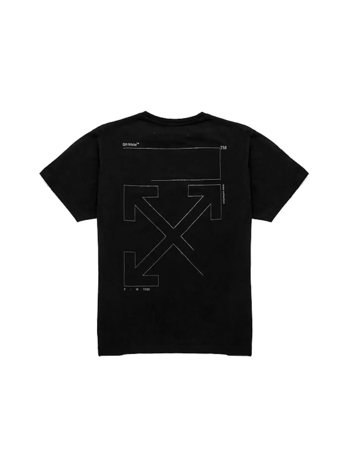 Мужская футболка свободного кроя OFF-WHITE — изображение 2 из 3, черный/белый