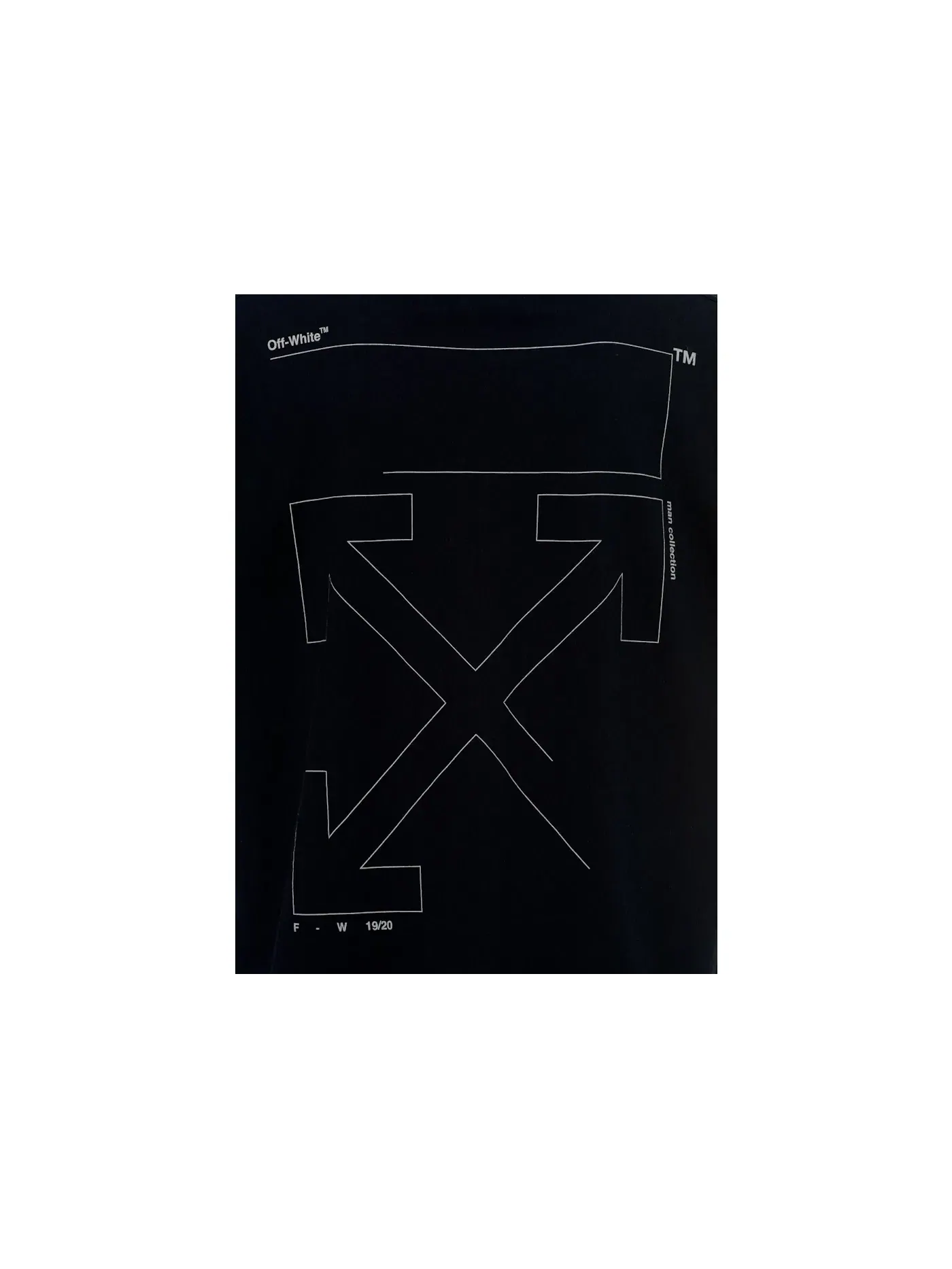 Мужская футболка свободного кроя OFF-WHITE — изображение 3 из 3, черный/белый