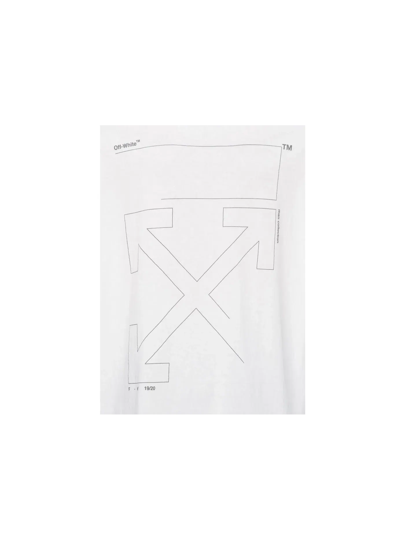 Мужская футболка свободного кроя с принтом OFF-WHITE — изображение 2 из 2, белый/черный