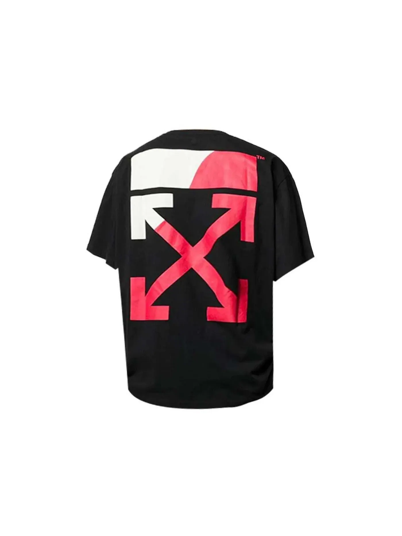 Мужская футболка с принтом Oversized Split Logo Print OFF-WHITE — изображение 1 из 1, черный/белый/красный