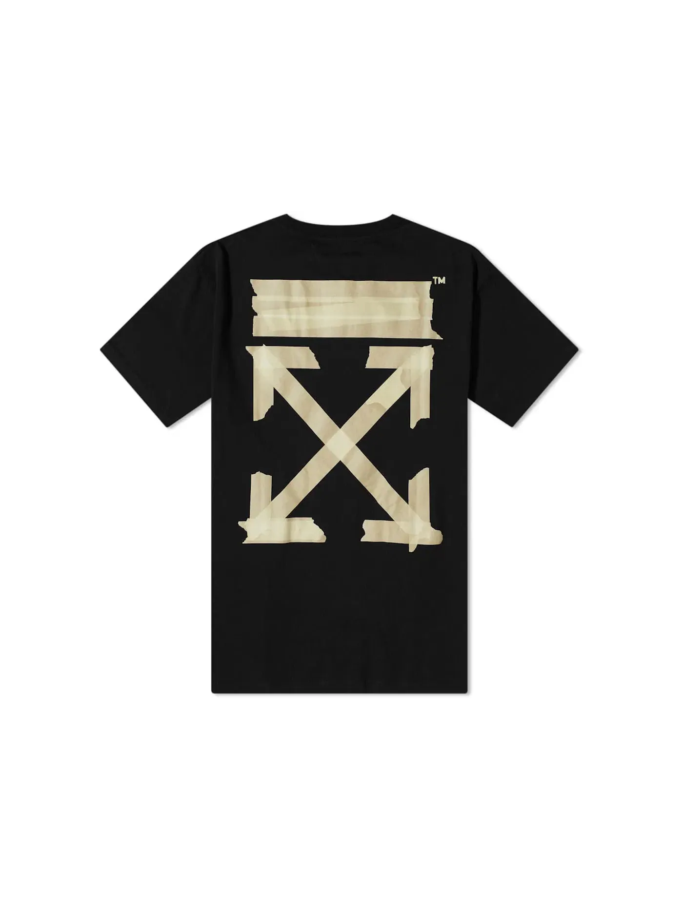 Мужская футболка с принтом Oversized Tape Arrows OFF-WHITE — изображение 2 из 2, черный