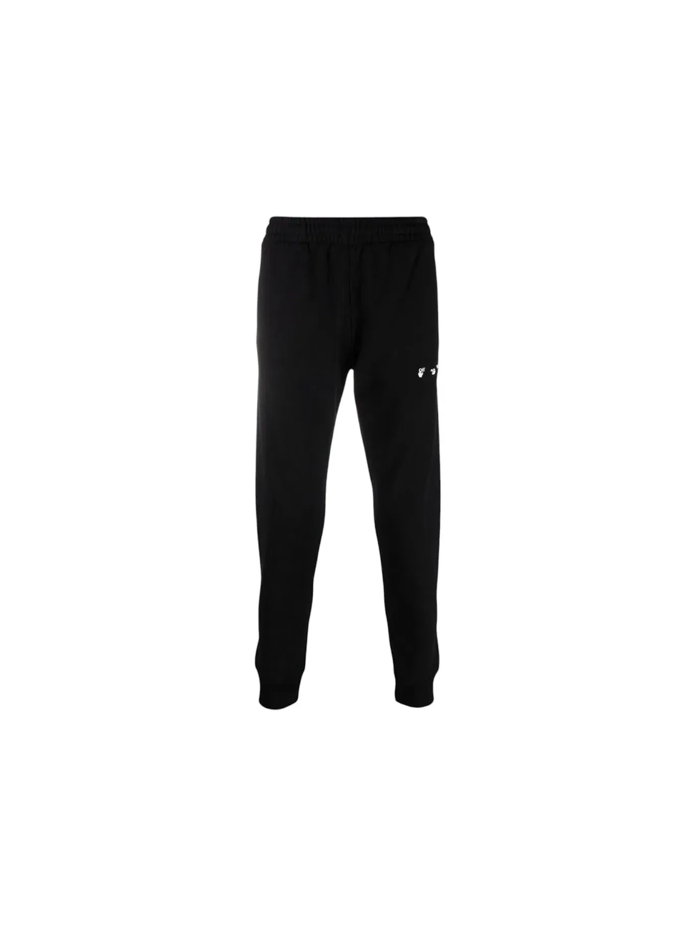 Мужские спортивные штаны с манжетами Ow Logo Short Cuffed Sweatpants OFF-WHITE — изображение 1 из 1, черный