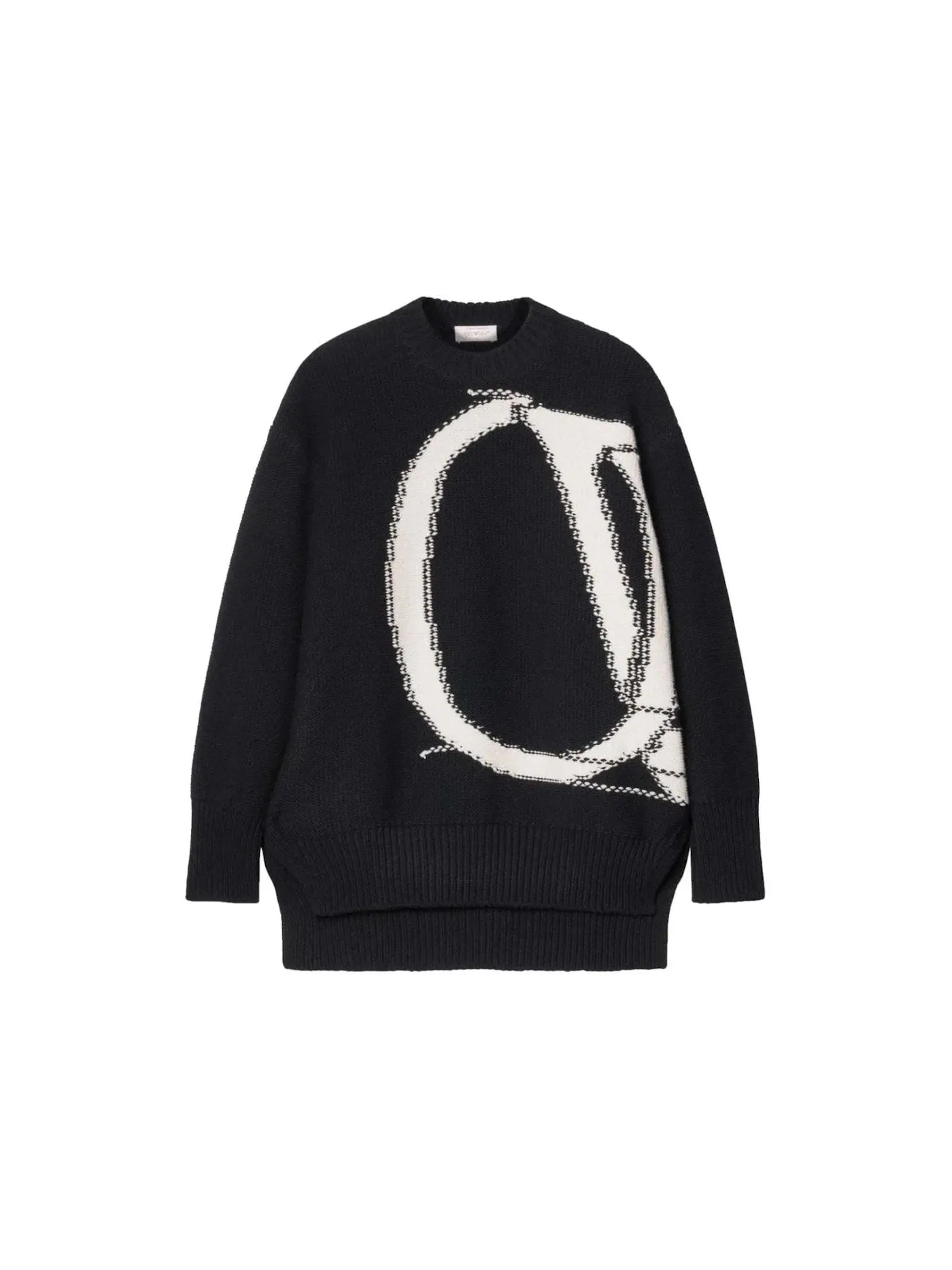 Женский джемпер с интарсией OFF-WHITE — изображение 1 из 1, черный