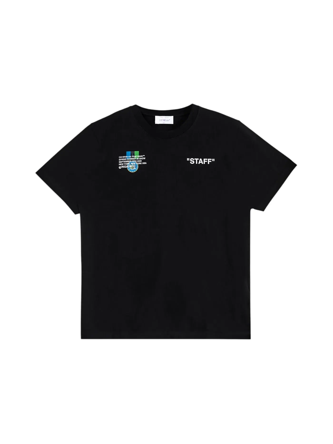 Мужская футболка с принтом OFF-WHITE x Brigade Staff T-shirt OFF-WHITE — изображение 1 из 2, черный