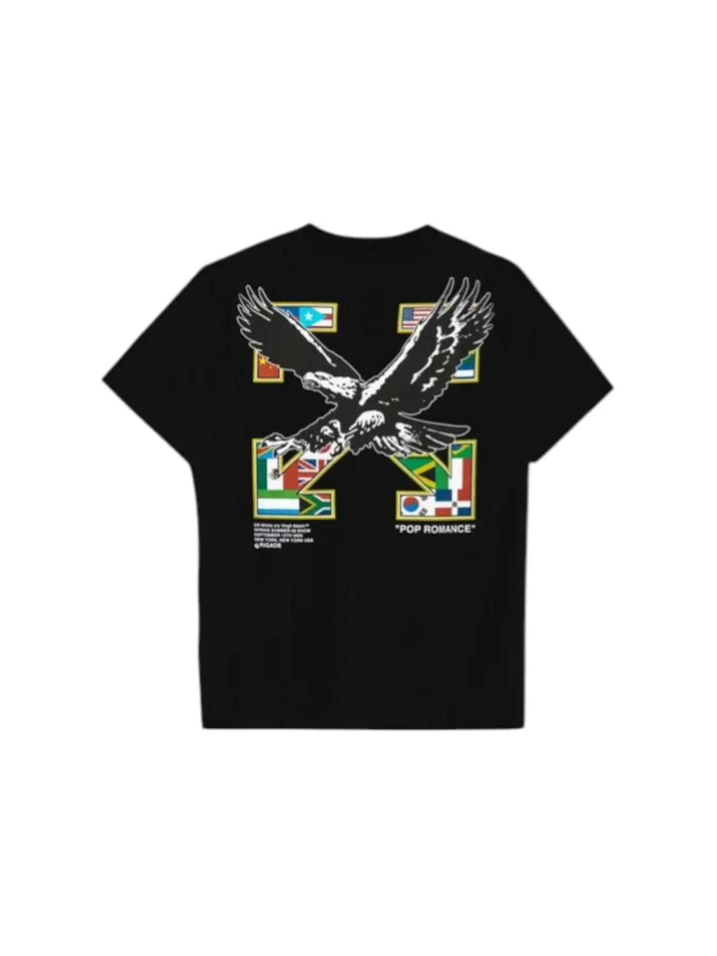 Мужская футболка с принтом OFF-WHITE x Brigade Staff T-shirt OFF-WHITE — изображение 2 из 2, черный