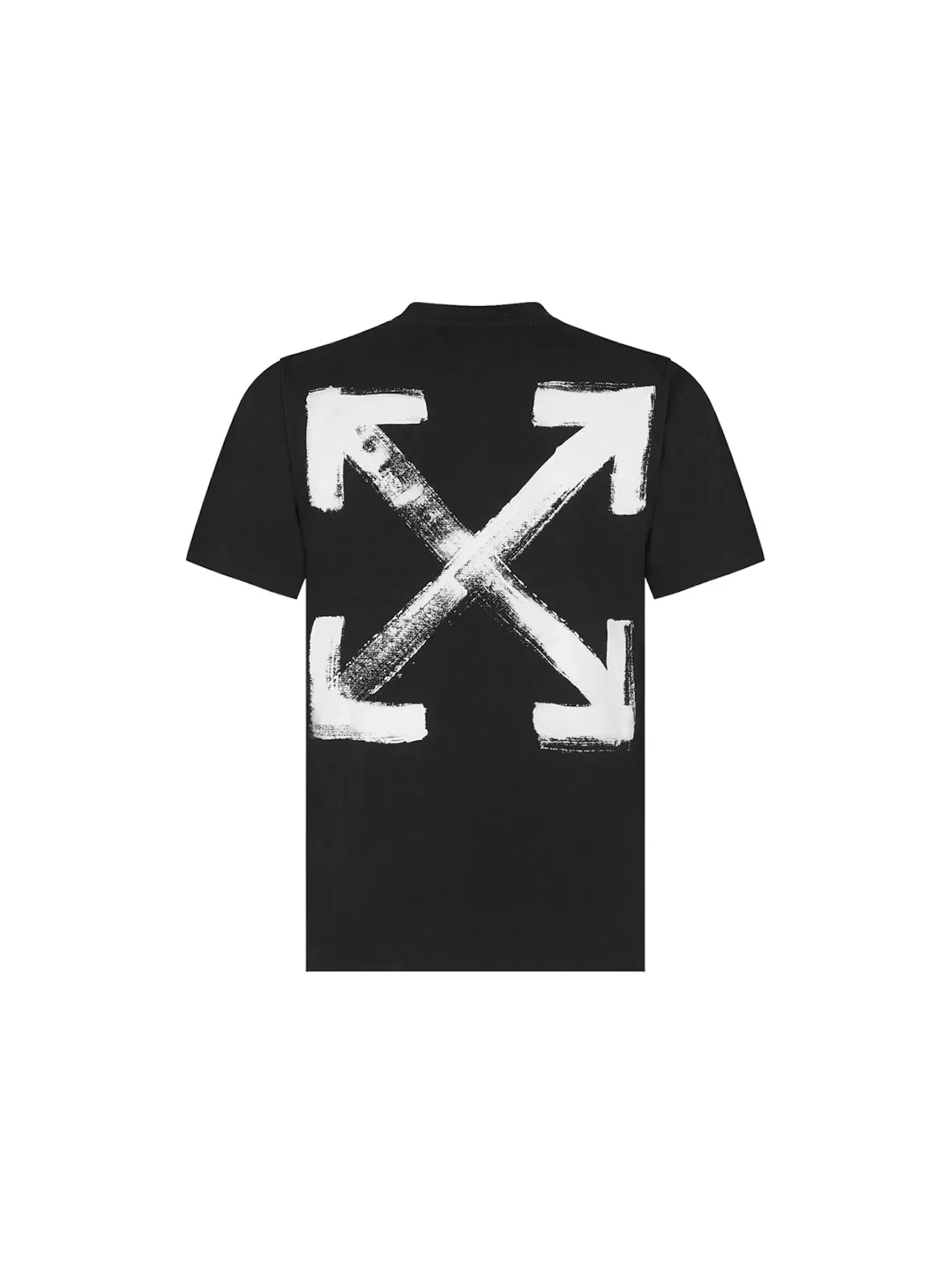 Мужская футболка с принтом Paint Arrow Slim S/S OFF-WHITE — изображение 2 из 2, черный/белый