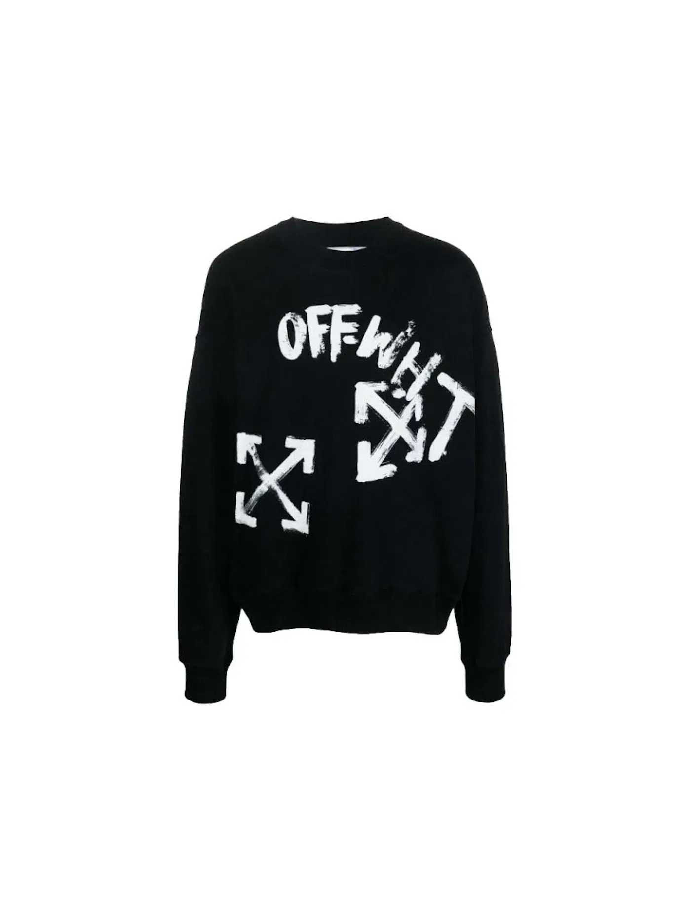Мужской свитшот Paint Script Skate от OFF-WHITE — изображение 1 из 2, черный/белый
