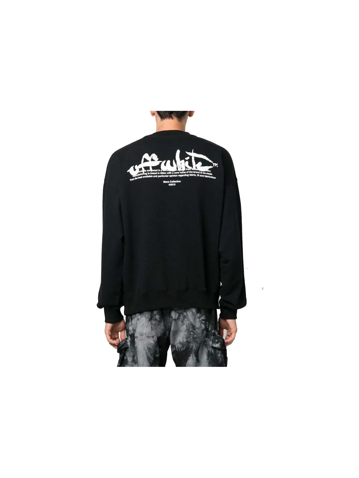 Мужской свитшот Paint Script Skate от OFF-WHITE — изображение 2 из 2, черный/белый