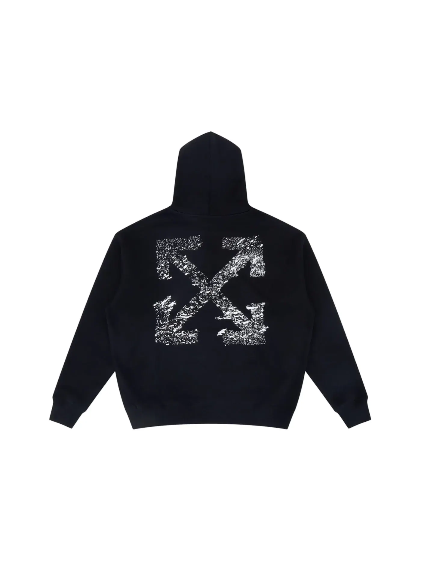 Мужской худи с принтом Paint Splatter Arrow Diag OFF-WHITE — изображение 2 из 2, черный