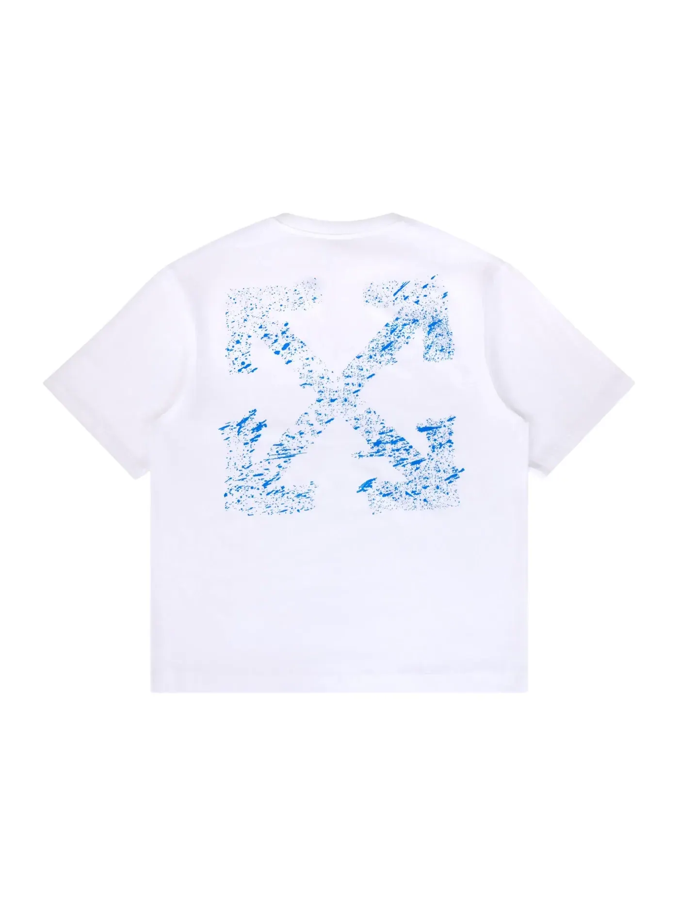 Мужская футболка с принтом Paint Splatter Arrow Diag Skate Fit OFF-WHITE — изображение 1 из 2, белый