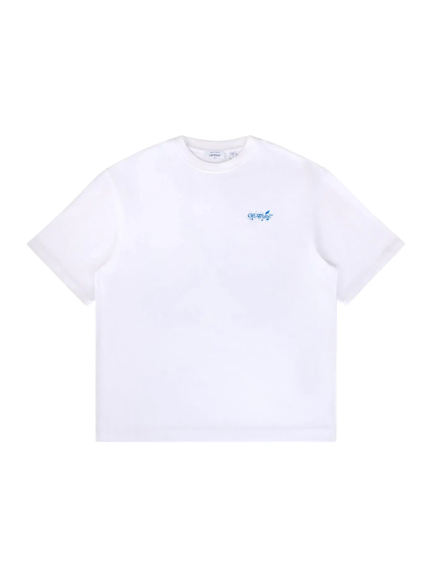 Мужская футболка с принтом Paint Splatter Arrow Diag Skate Fit OFF-WHITE — изображение 2 из 2, белый