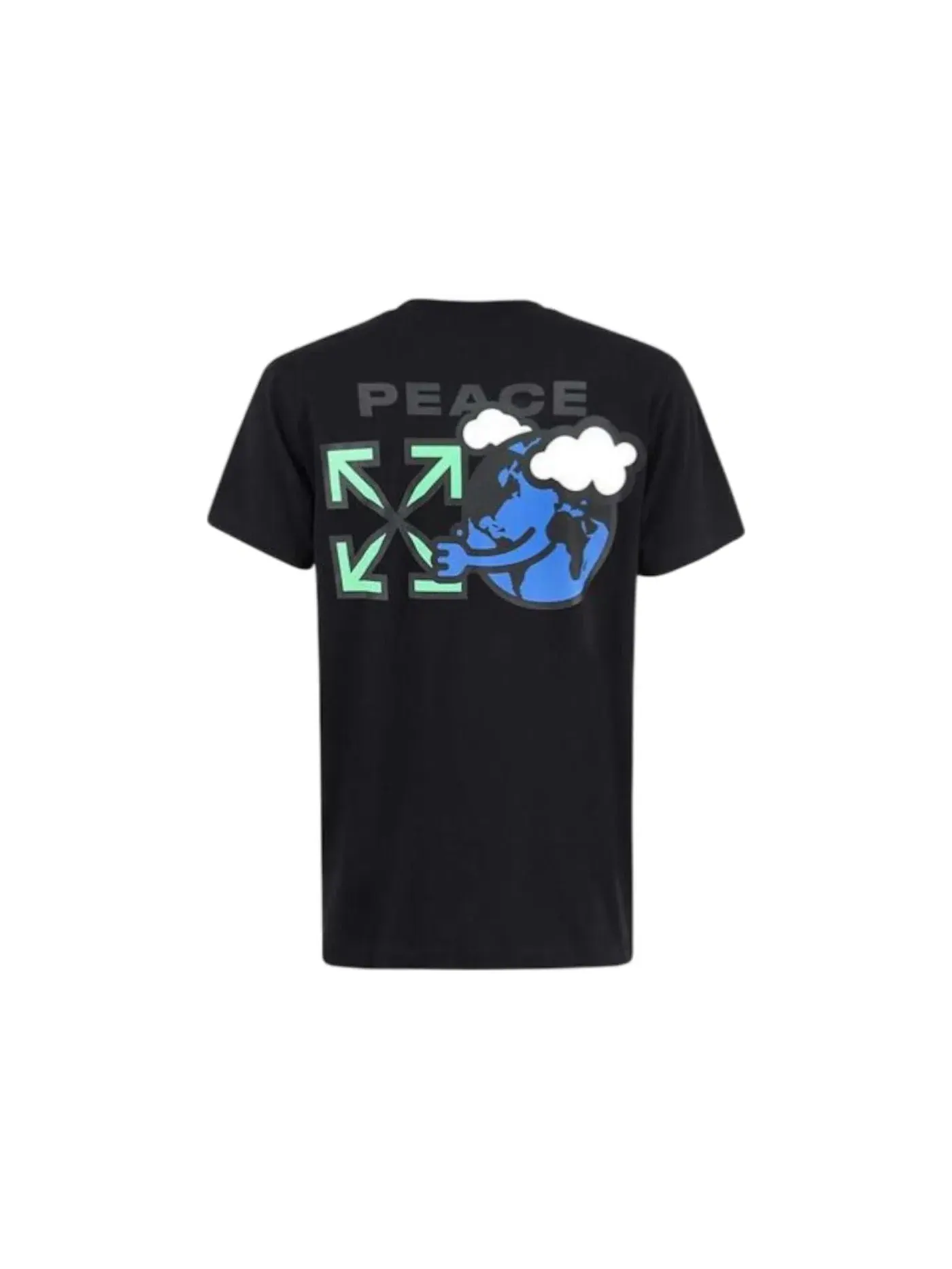 Мужская футболка с принтом Peace Worldwide OFF-WHITE — изображение 1 из 2, черный