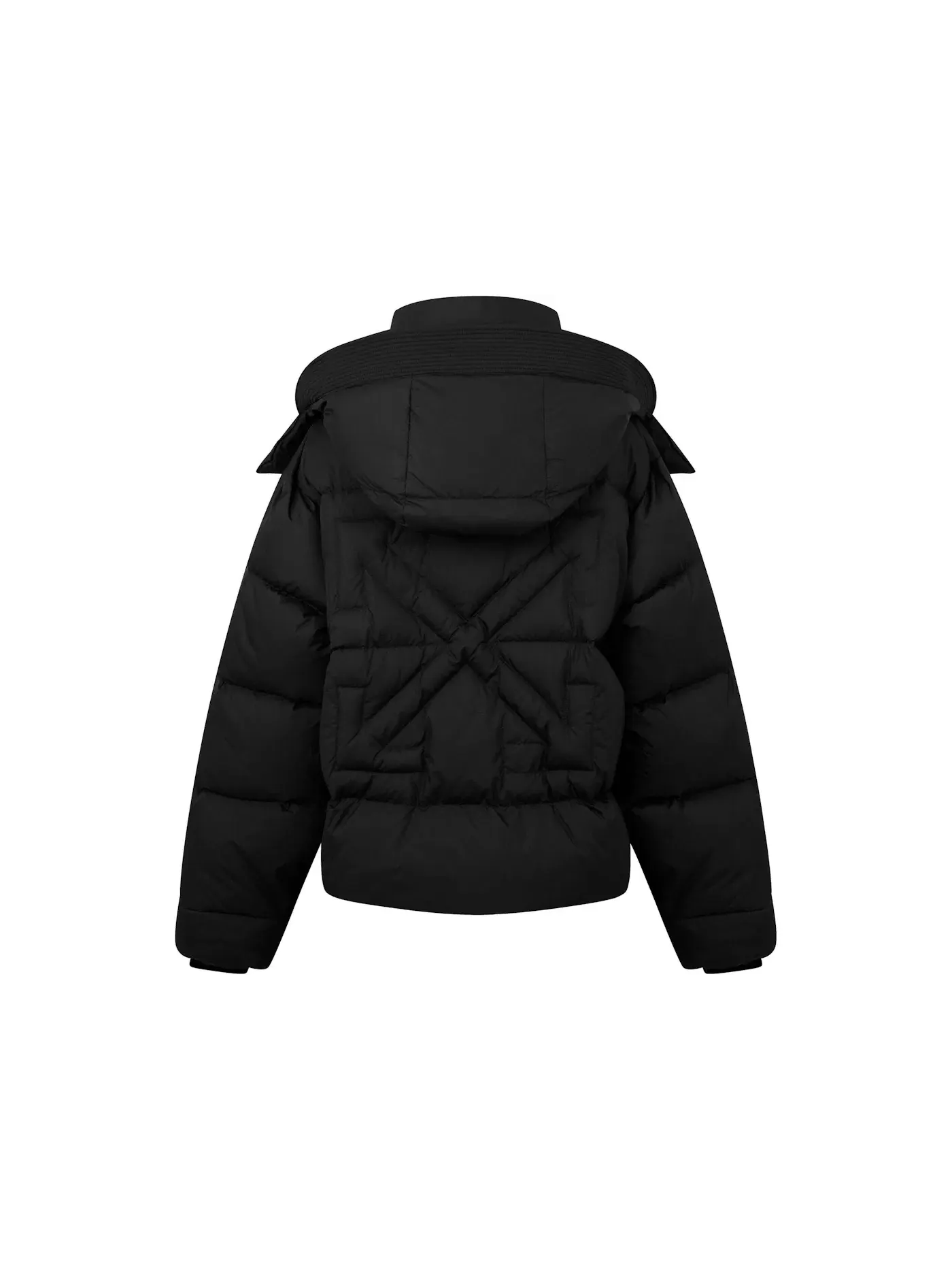 Мужское пуховое пальто с принтом Arrow Down OFF-WHITE — изображение 2 из 2, черный/белый