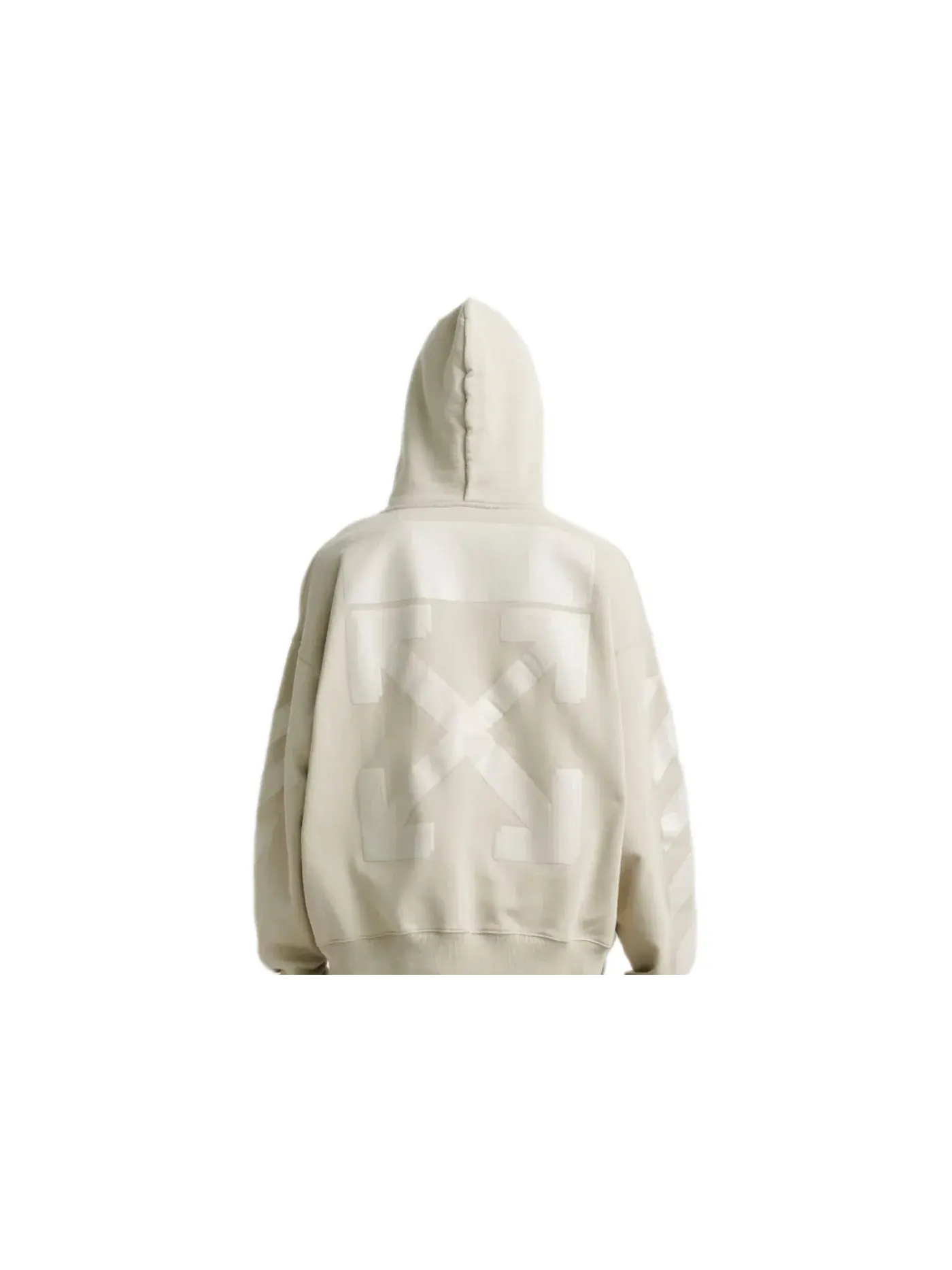 Мужской худи с резиновыми стрелками OFF-WHITE — изображение 2 из 2, бежевый/бежевый
