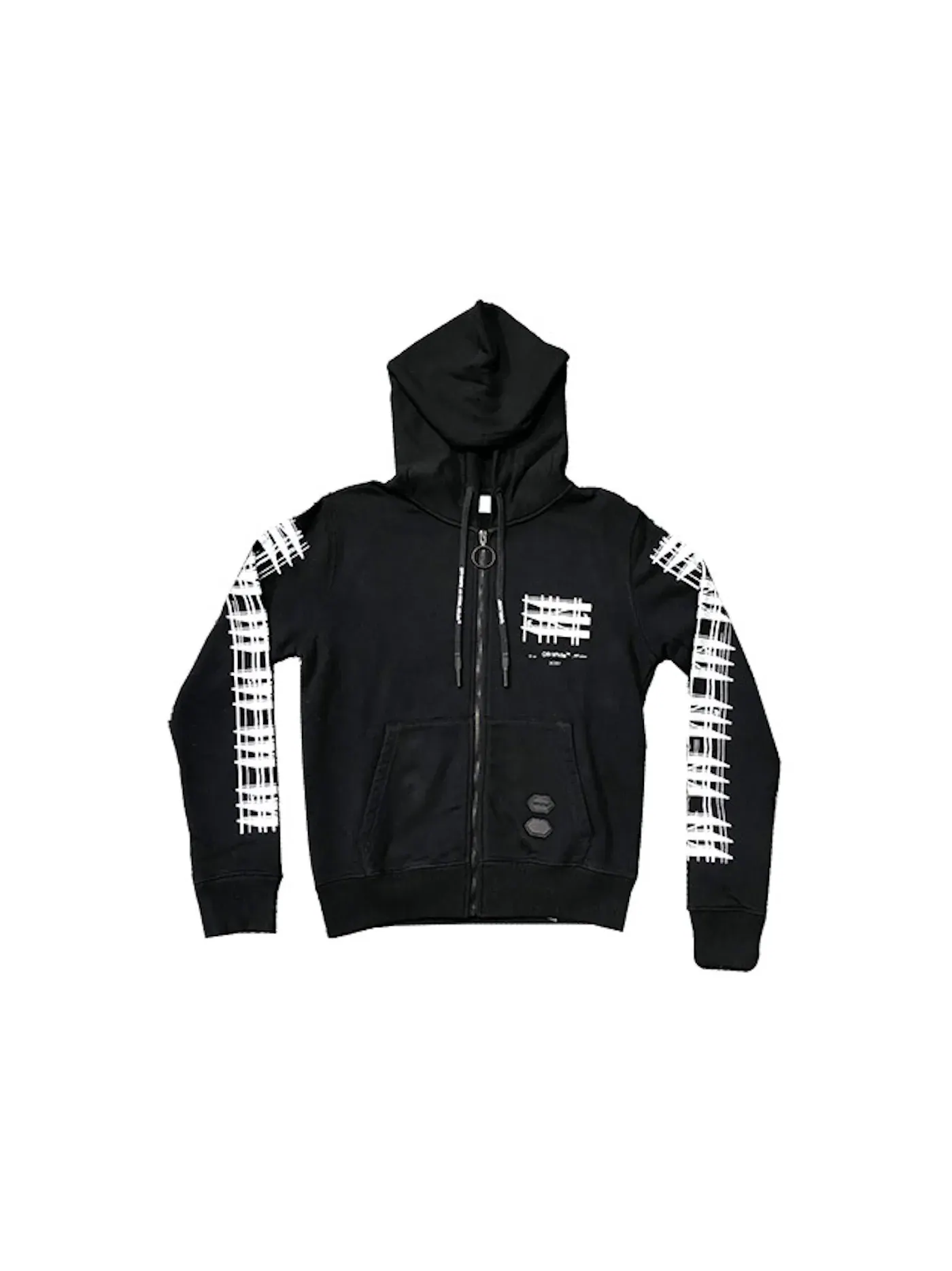 Мужская худи с застежкой-молнией Scaffold Arrow Logo OFF-WHITE — изображение 1 из 3, черный