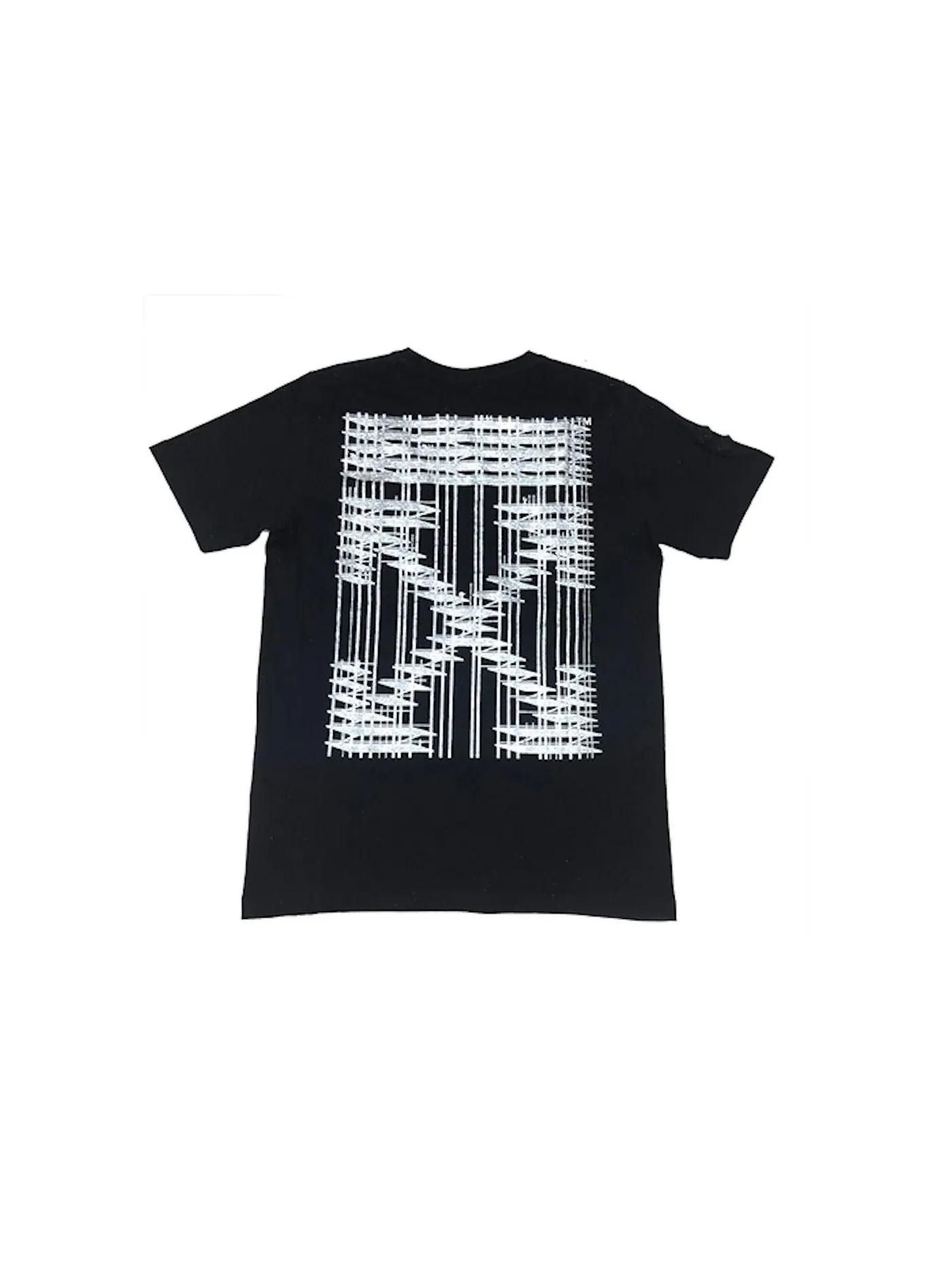 Мужская футболка с принтом Scaffold Arrows Logo OFF-WHITE — изображение 2 из 2, черный