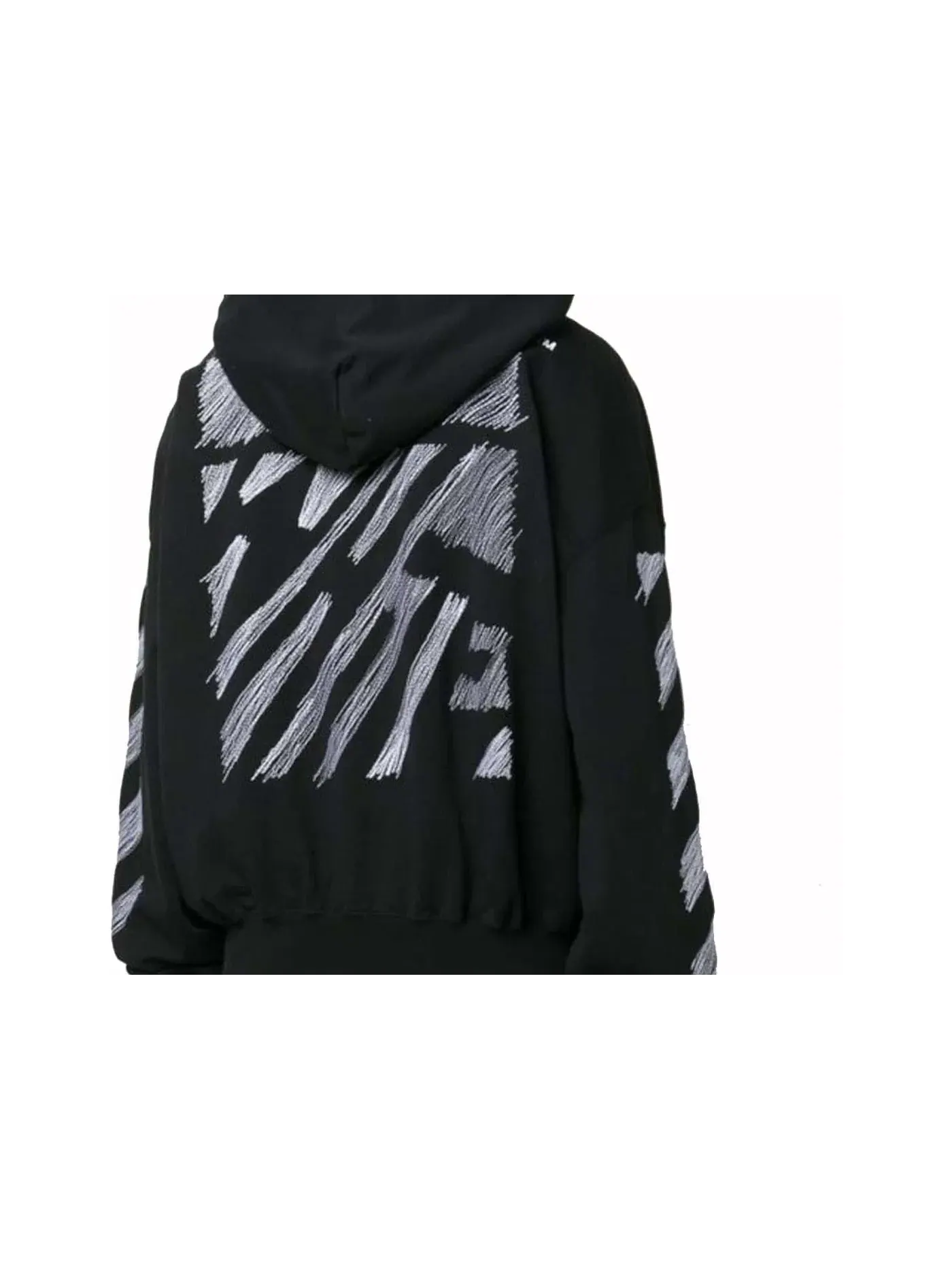 Мужской худи с принтом Scribble Diag OFF-WHITE — изображение 2 из 2, черный