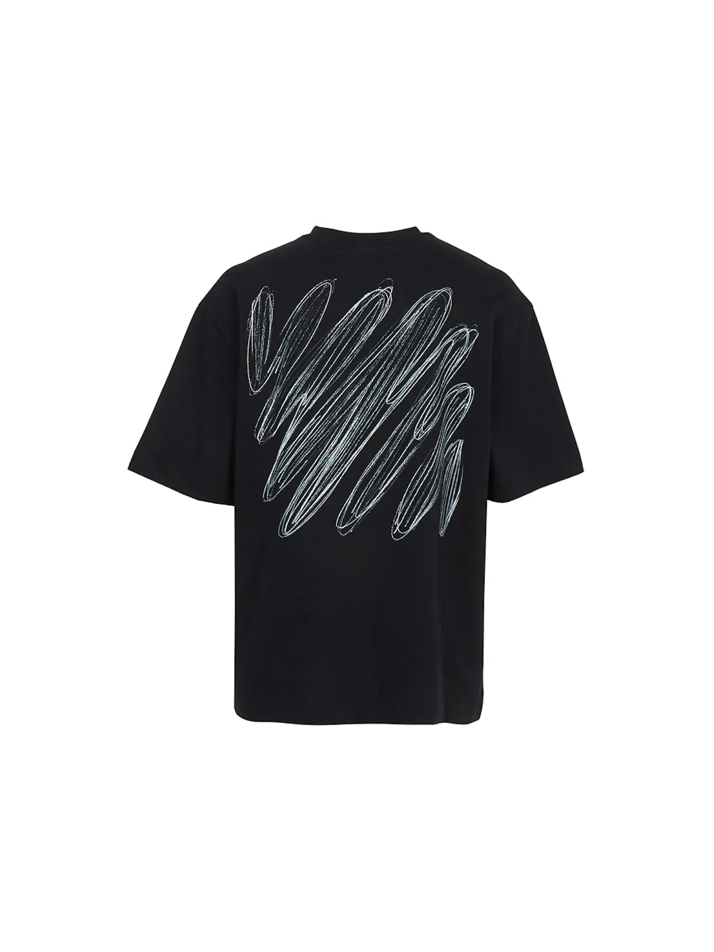 Мужская футболка с принтом Scribble Diagonal Skate OFF-WHITE — изображение 1 из 1, черный