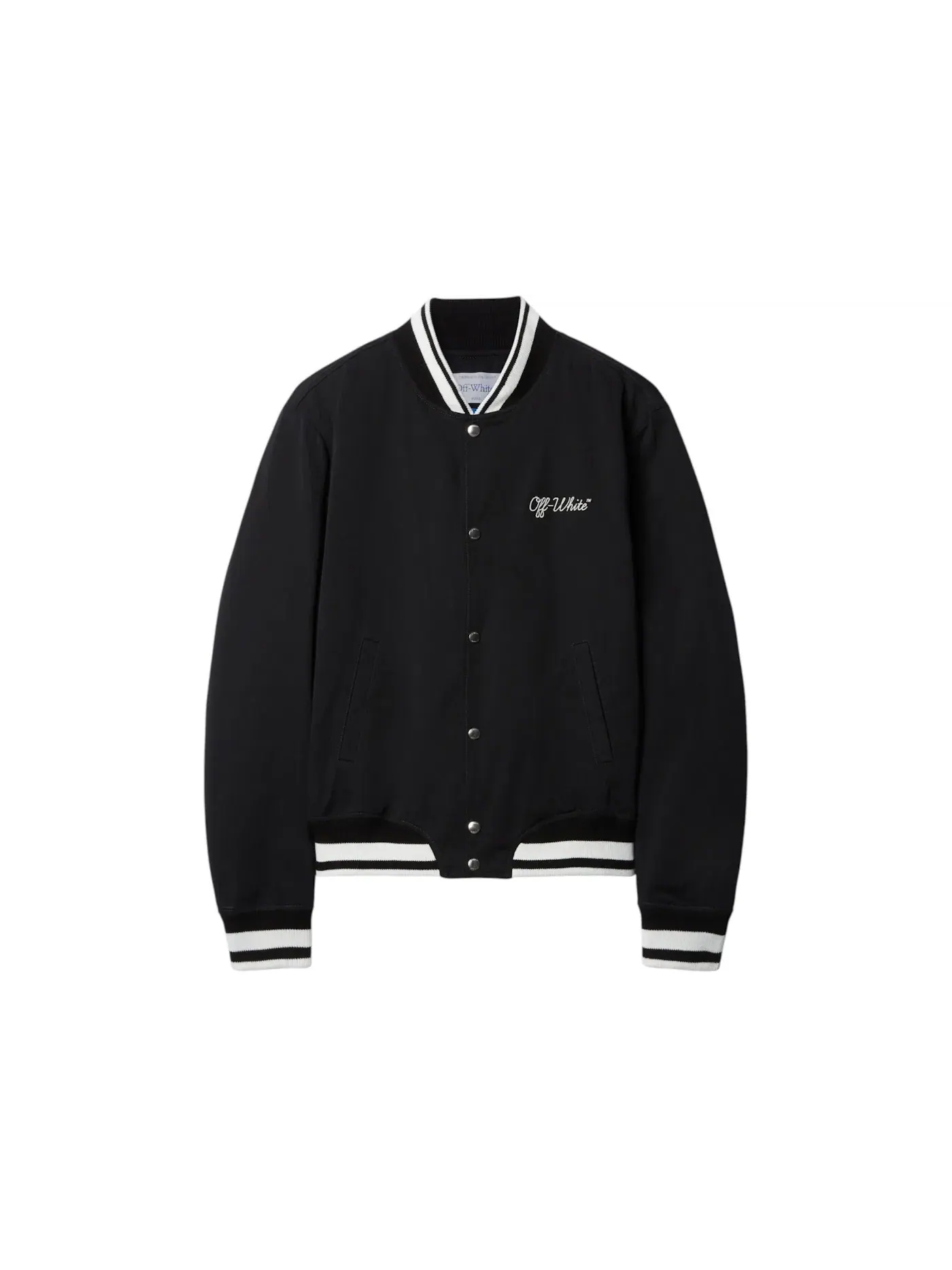 Мужская куртка-бомбер с надписью Script Cotgab Souvenir OFF-WHITE — изображение 1 из 1, черный