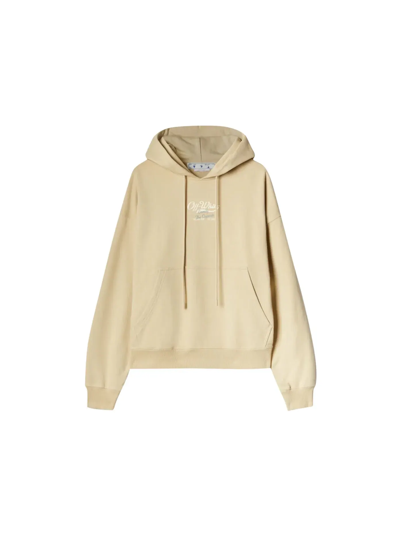 Мужской свитшот с длинным рукавом Script Logo Opp Over Skate OFF-WHITE — изображение 1 из 1, бежевый
