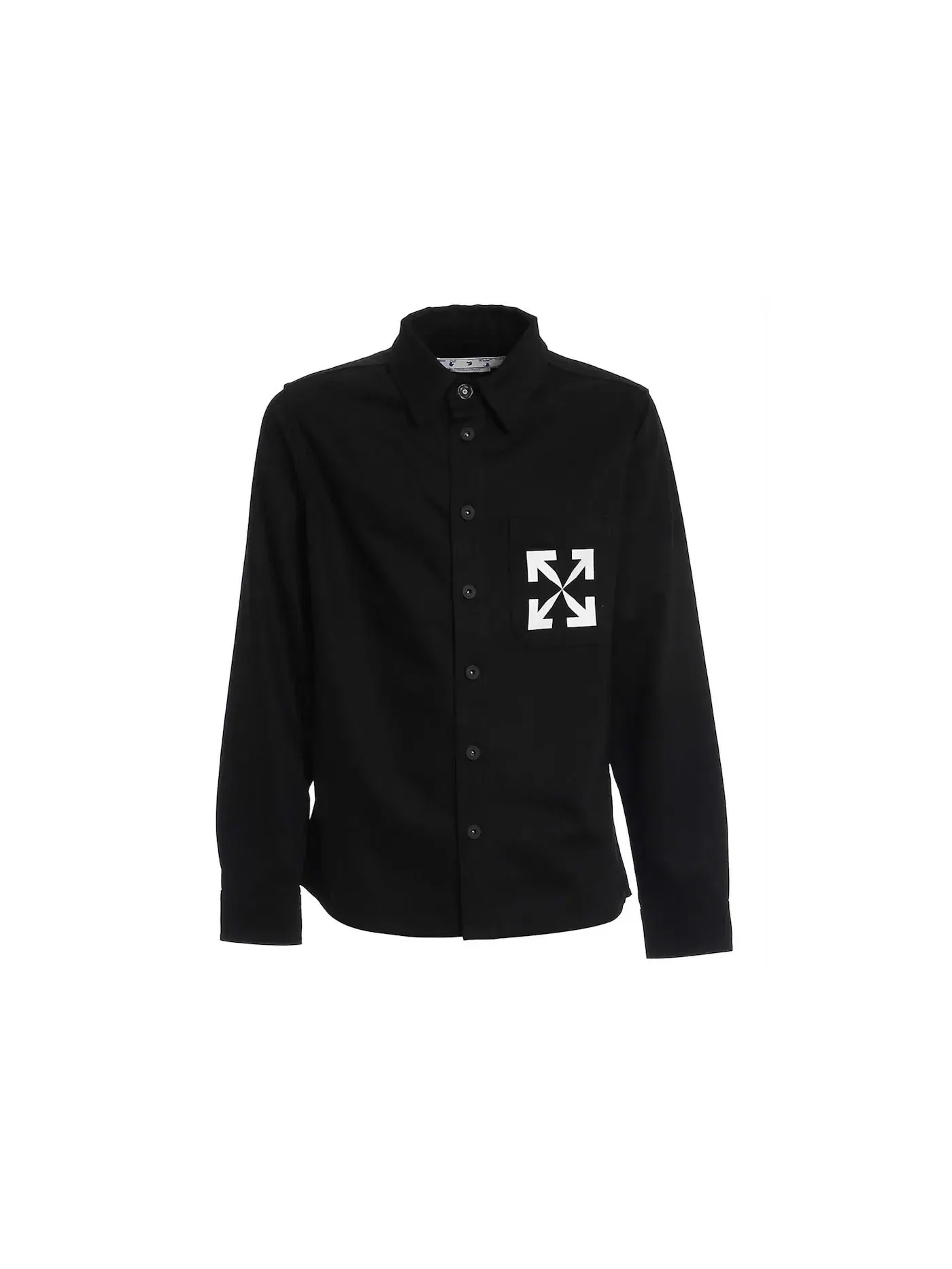 Мужская джинсовая рубашка с принтом OFF-WHITE Single Arrow — изображение 1 из 1, черный