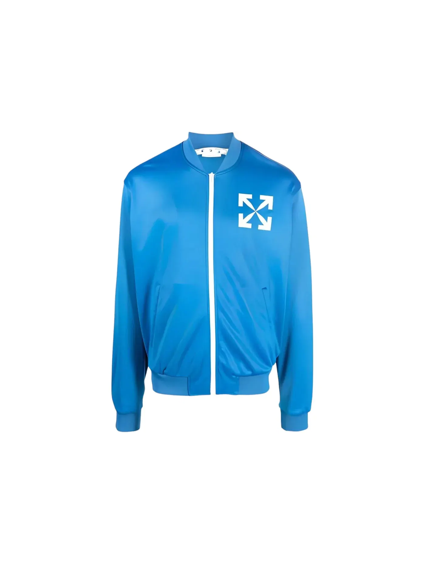 Мужская куртка с принтом Single Arrow Slim Track Jacket OFF-WHITE — изображение 1 из 1, синий белый