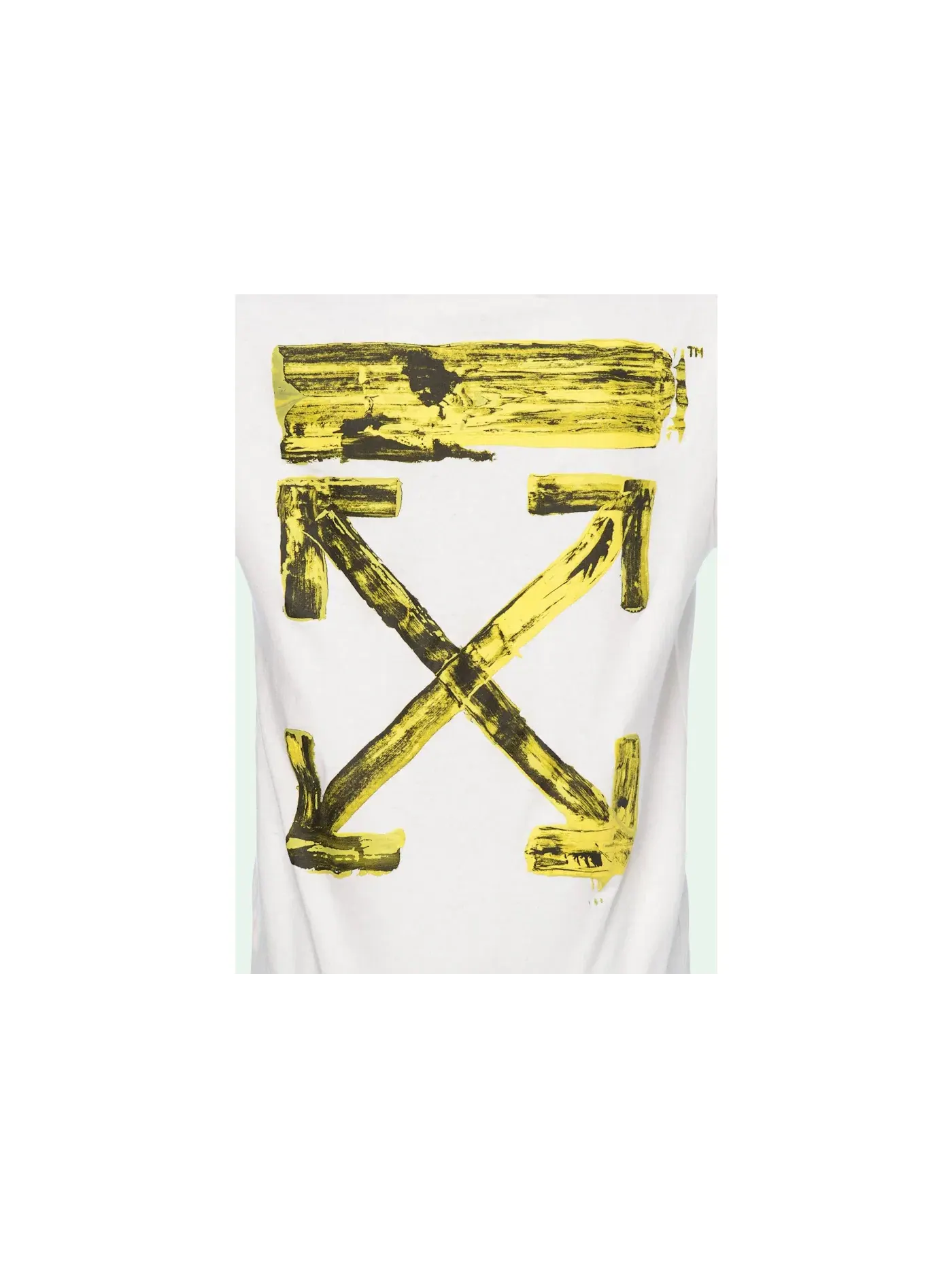Мужская футболка с принтом Arrows OFF-WHITE — изображение 3 из 3, белый/желтый