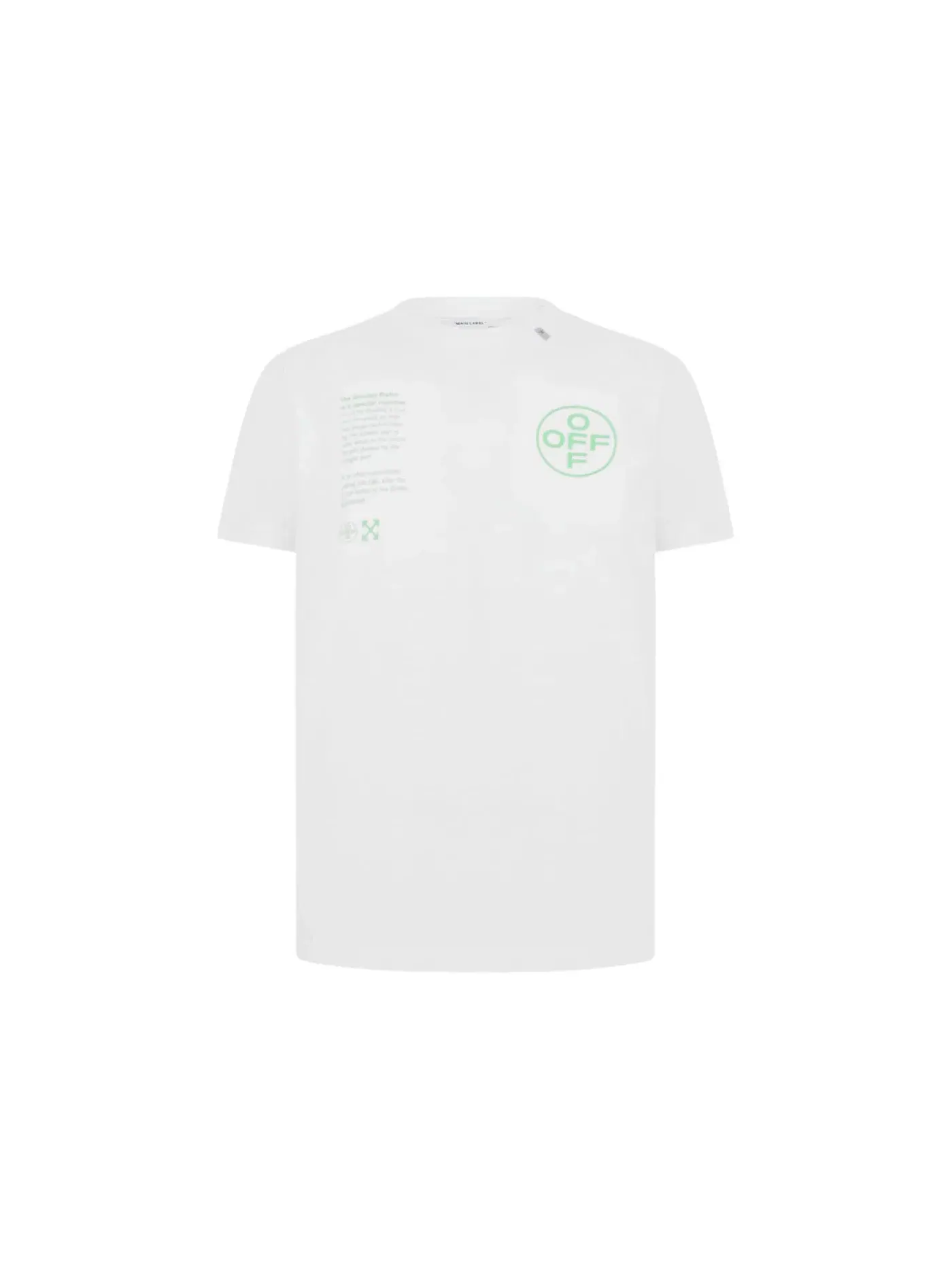 Мужская футболка Slim Fit Arch Shapes OFF-WHITE — изображение 1 из 3, белый/зеленый