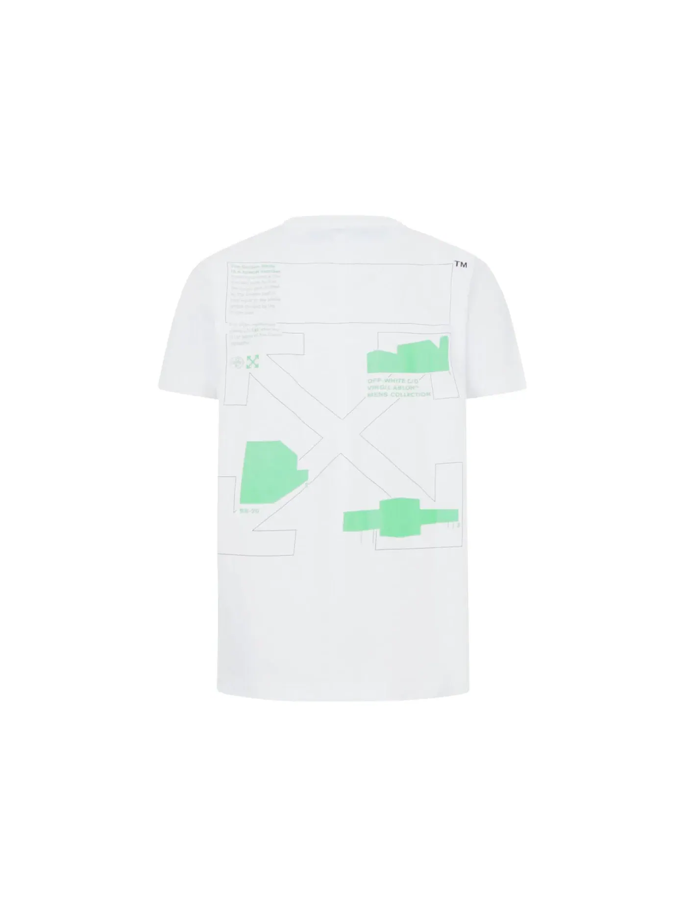 Мужская футболка Slim Fit Arch Shapes OFF-WHITE — изображение 2 из 3, белый/зеленый
